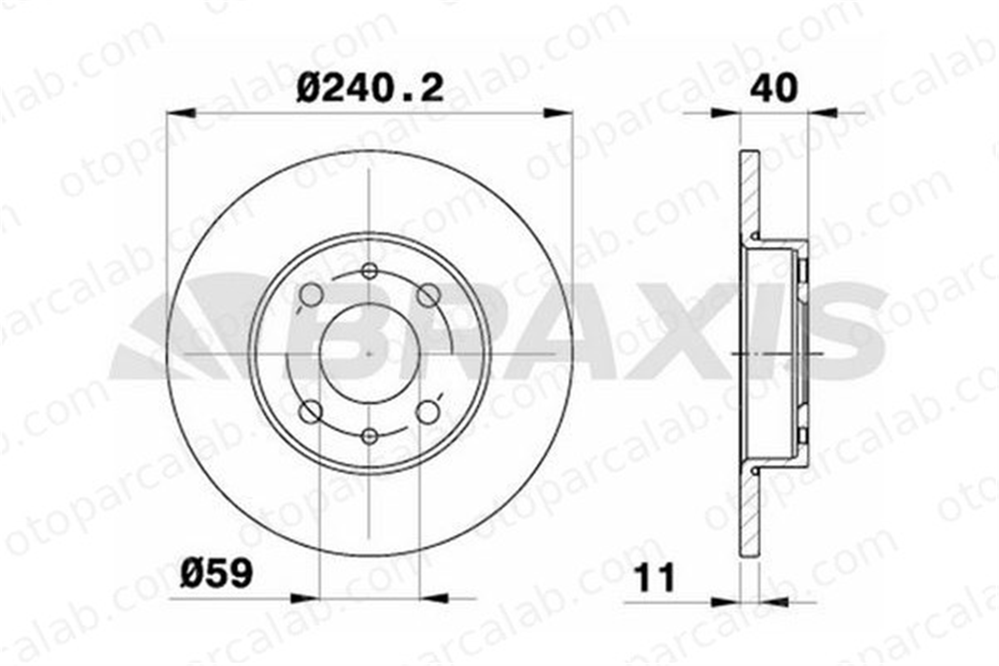 BRAXIS AE0212 Fren Disk Ayna Arka Sağ ve Sol FIAT TIPO TEMPRA S.W. 71739572