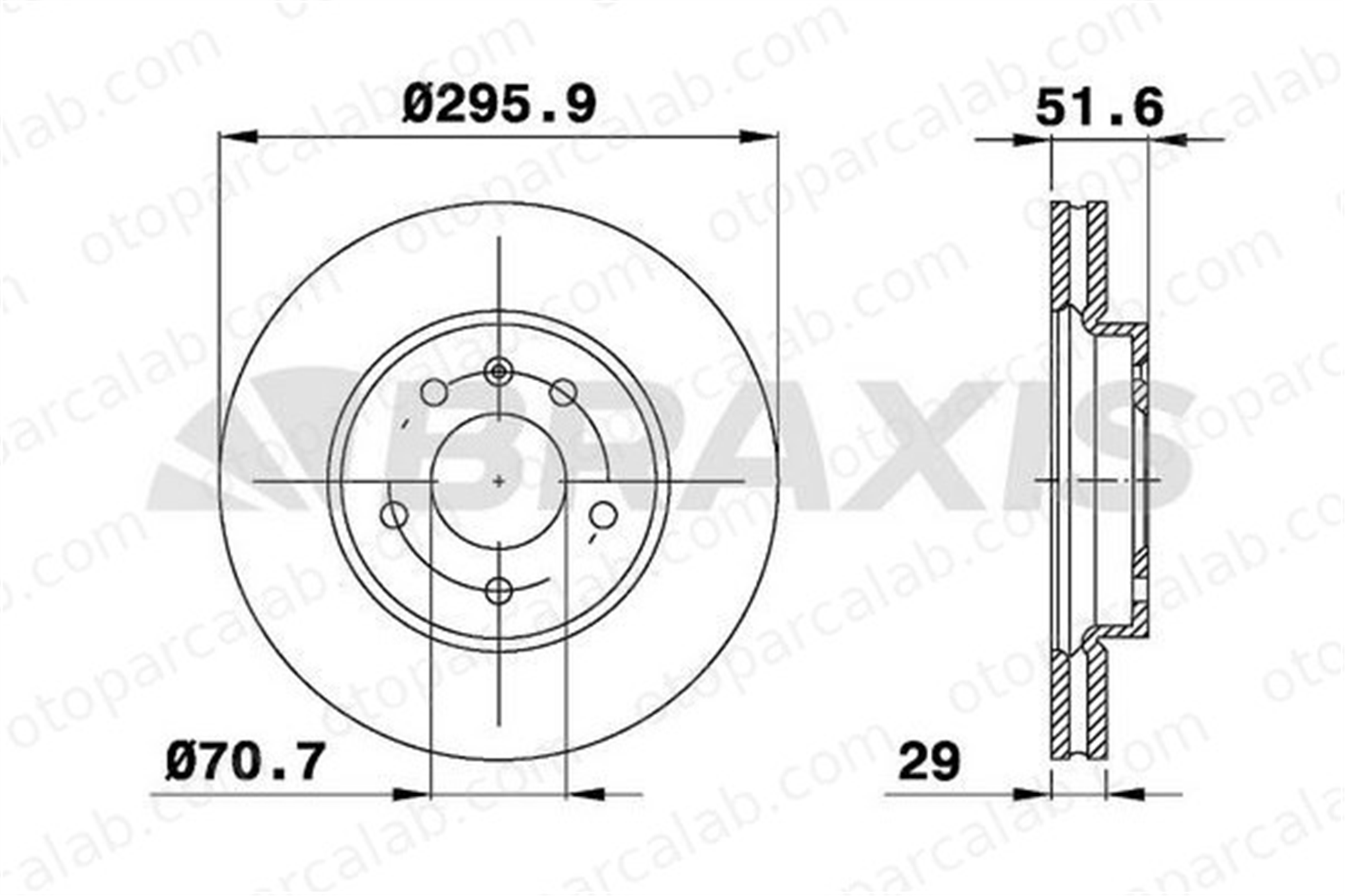 BRAXIS AE0266 Fren Disk Ayna Ön Sağ ve Sol OPEL ANTARA A CHEVROLET CAPTIVA 96625948 20955857