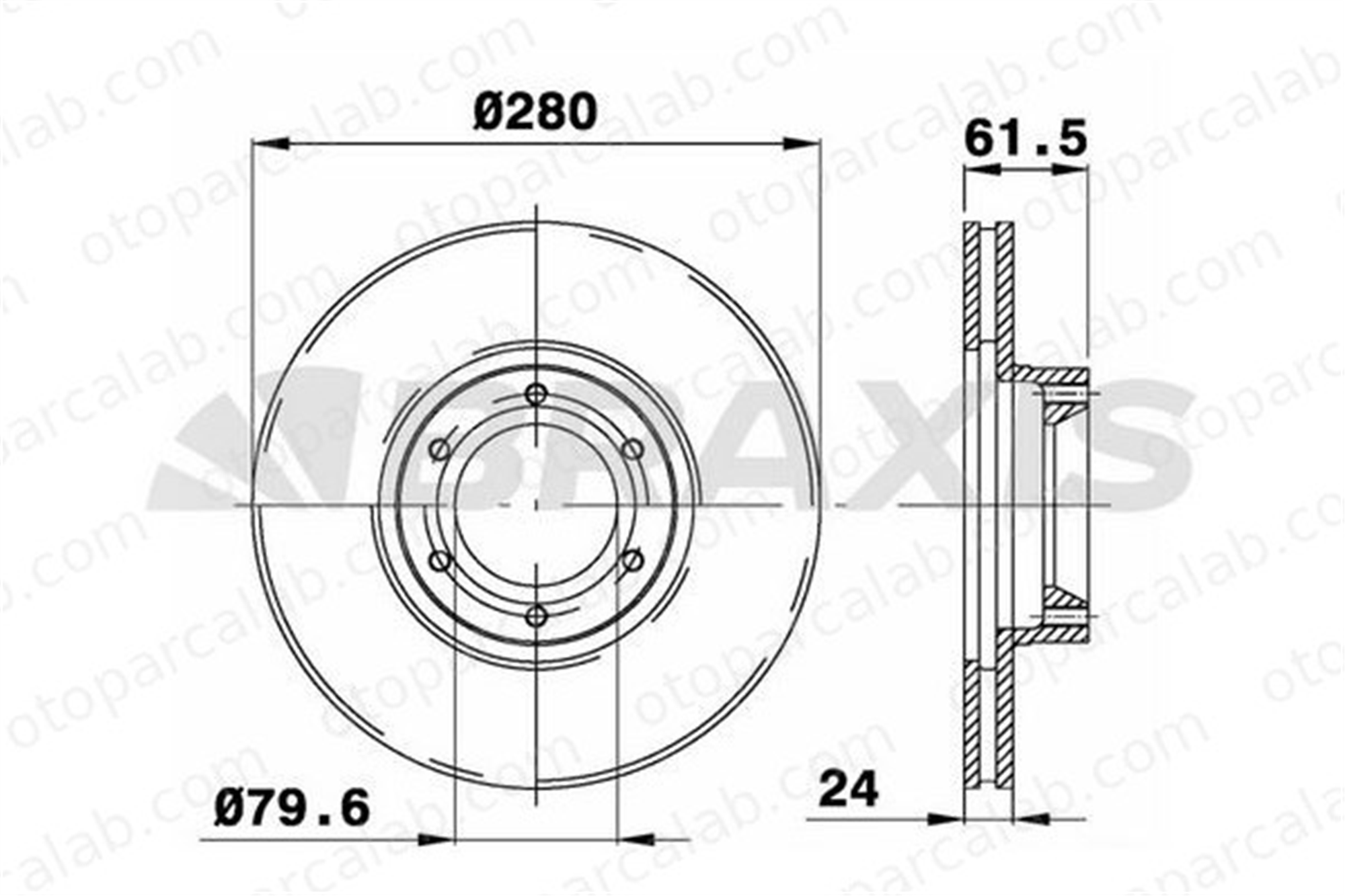 BRAXIS AE0267 Fren Disk Ayna Ön Sağ ve Sol RENAULT MASTER II Platform şasi OPEL MOVANO A Minibüs/Otobüs 4500098 7700302128