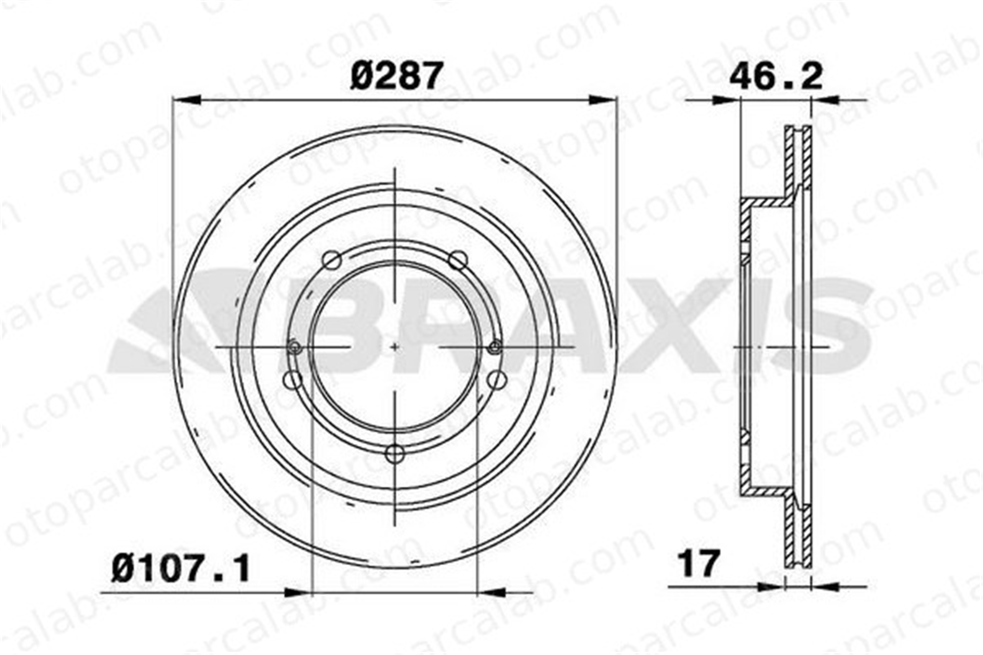 BRAXIS AE0300 Fren Disk Ayna Ön Sağ ve Sol SUZUKI VITARA JIMNY SUV 5521156B00