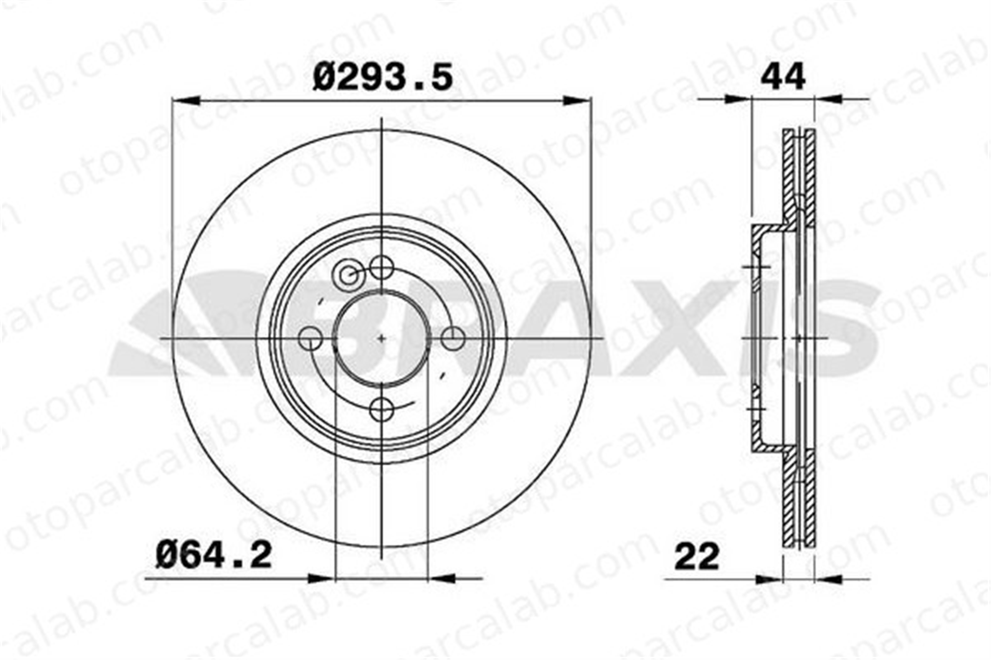 BRAXIS AE0359 Fren Disk Ayna Ön Sağ ve Sol MINI MINI Cabrio MINI DF6010 34116858652