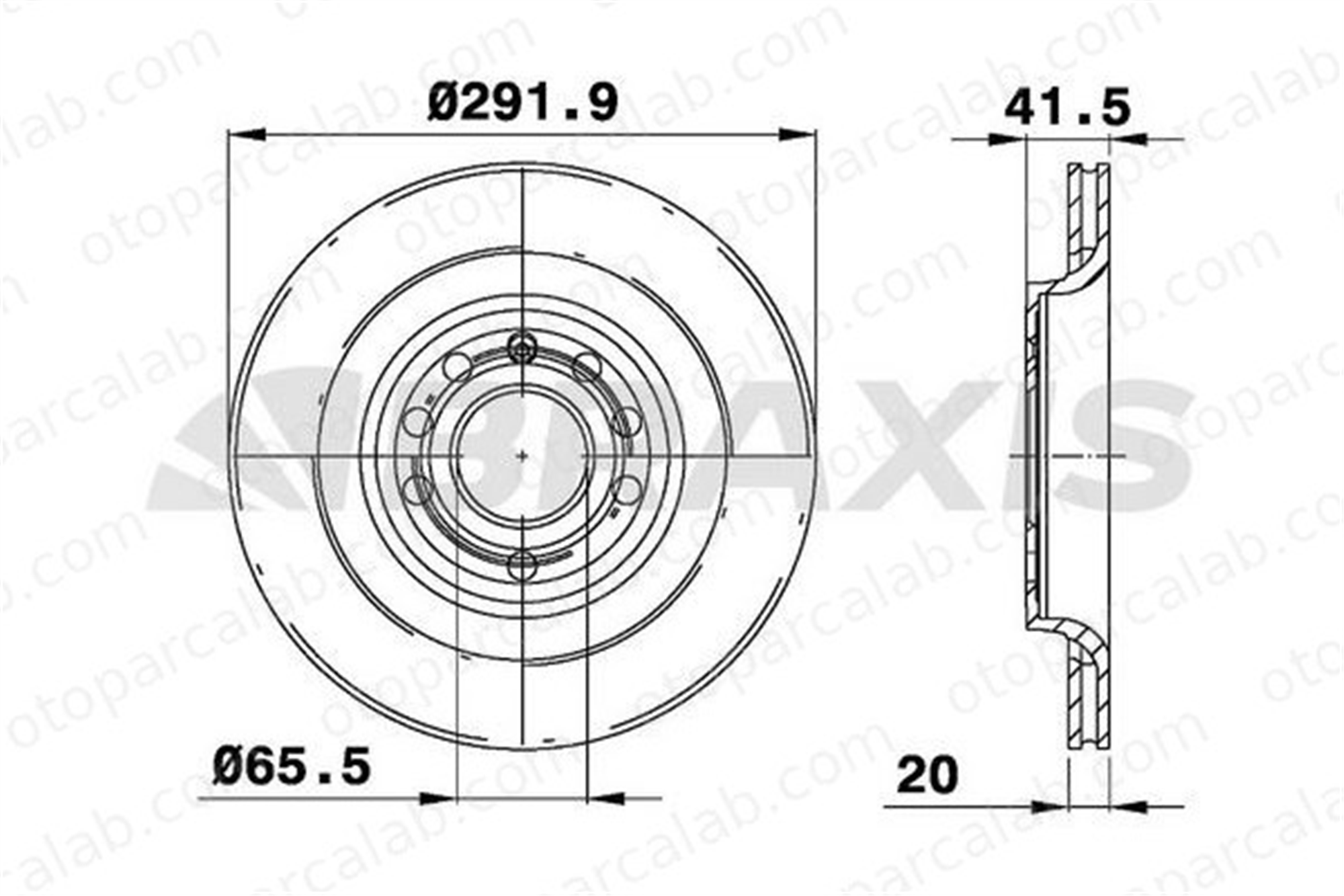 BRAXIS AE0368 Fren Disk Ayna Arka Sağ ve Sol OPEL VECTRA C GTS VECTRA C 46836490 569114