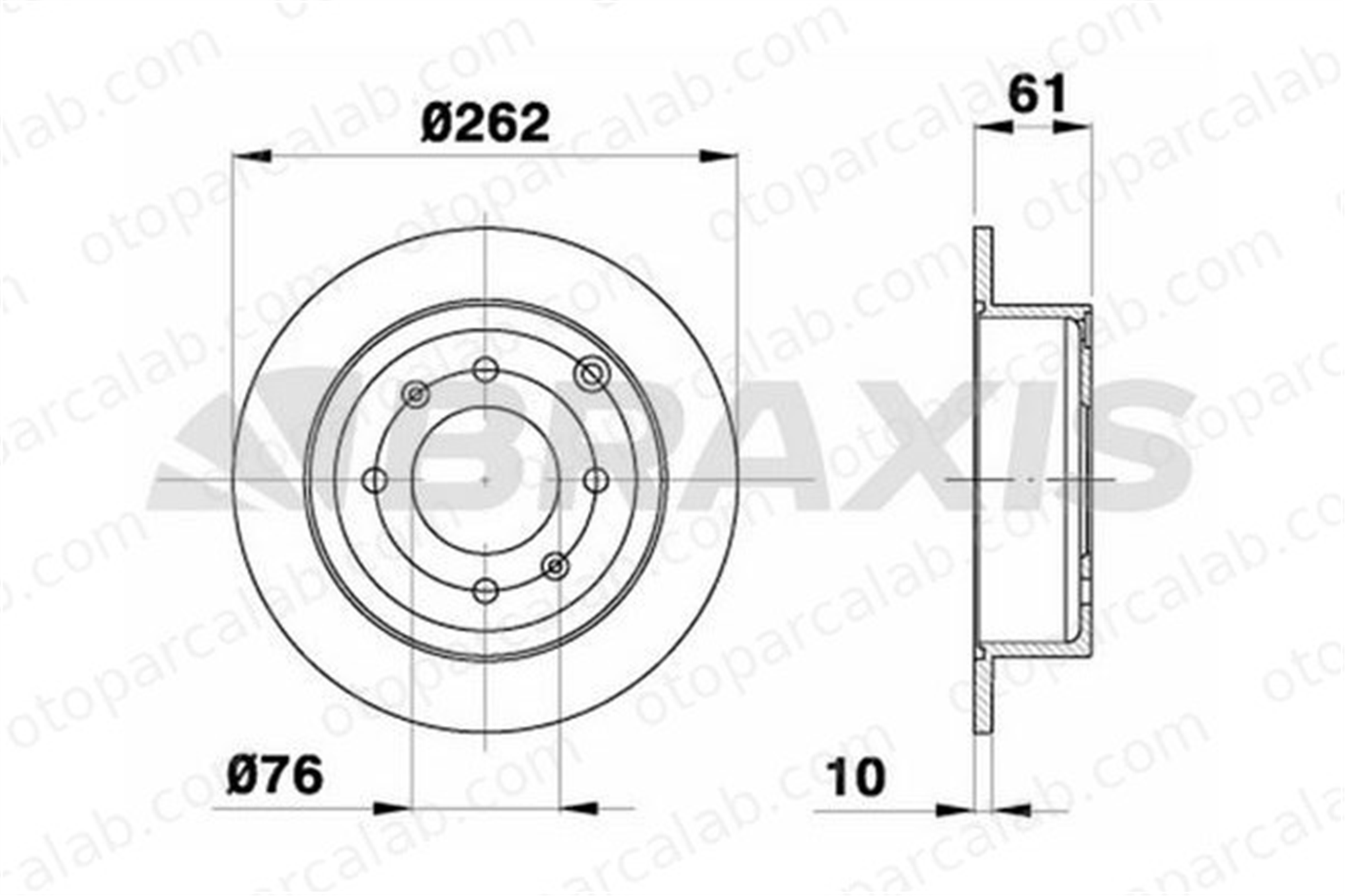BRAXIS AE0369 Fren Disk Ayna Arka Sağ ve Sol HYUNDAI MATRIX SONATA IV 5841138310