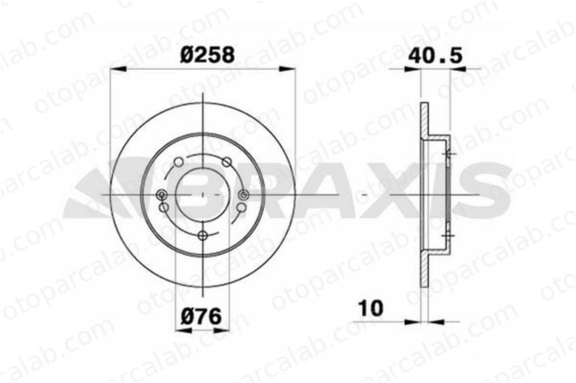 BRAXIS AE0386 Fren Disk Ayna Arka Sağ ve Sol HYUNDAI ix20 KIA VENGA 584111P300