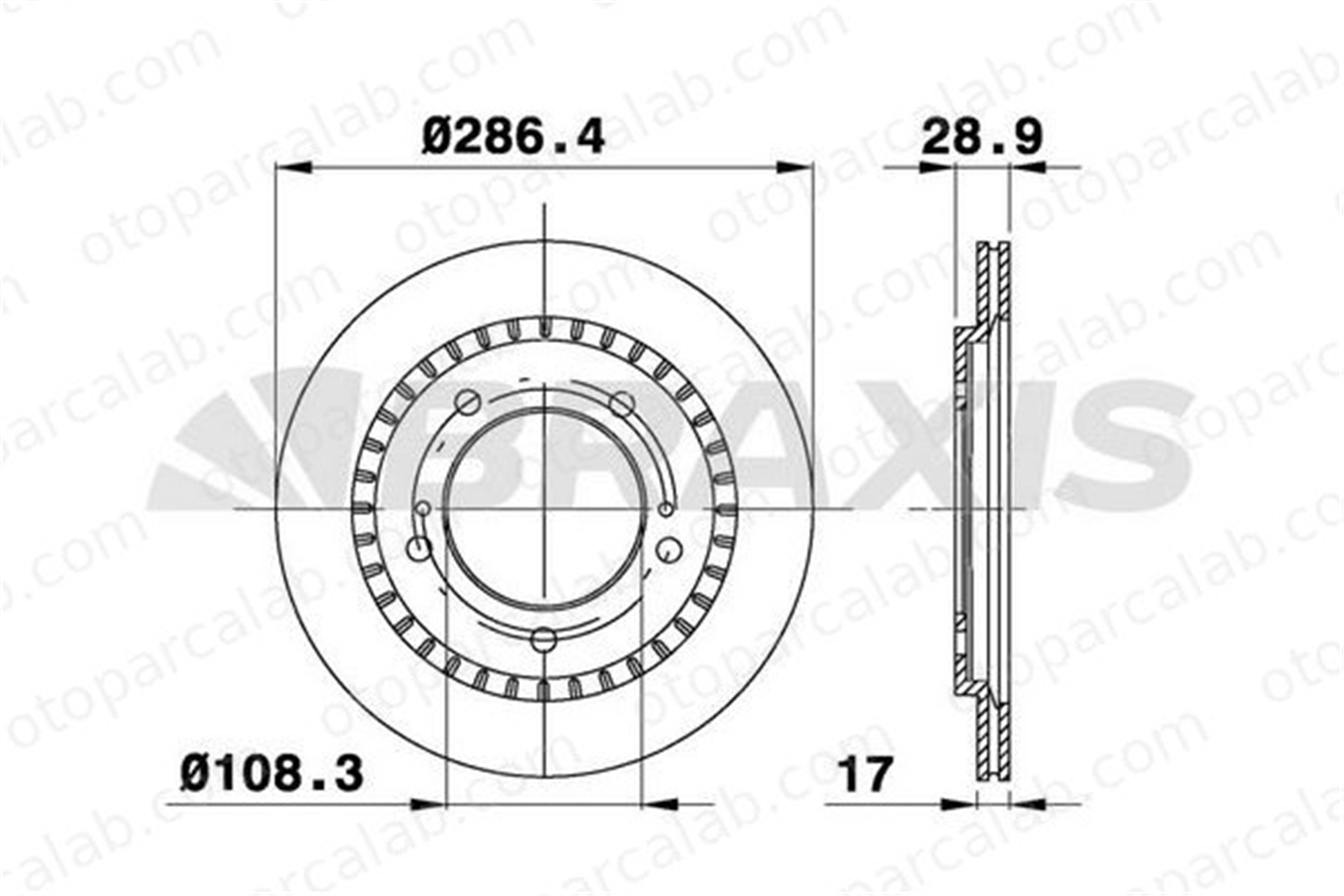 BRAXIS AE0387 Fren Disk Ayna Ön Sağ ve Sol SUZUKI GRAND VITARA I GRAND VITARA I Açık arazi aracı 5521165D01