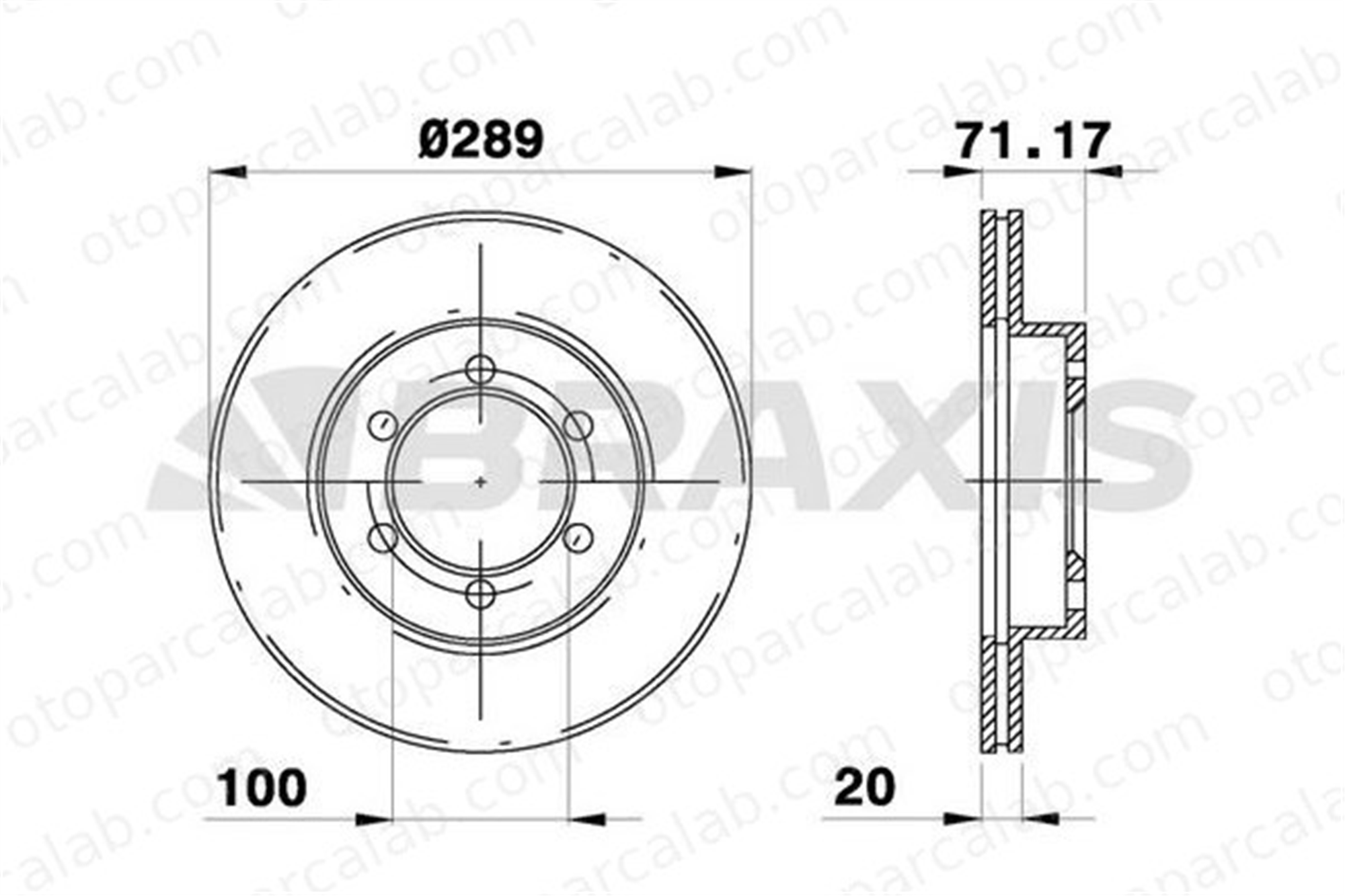 BRAXIS AE0397 Fren Disk Ayna Ön Sağ ve Sol TOYOTA HILUX VI Pick-up VW TARO 4351235090 4351235190