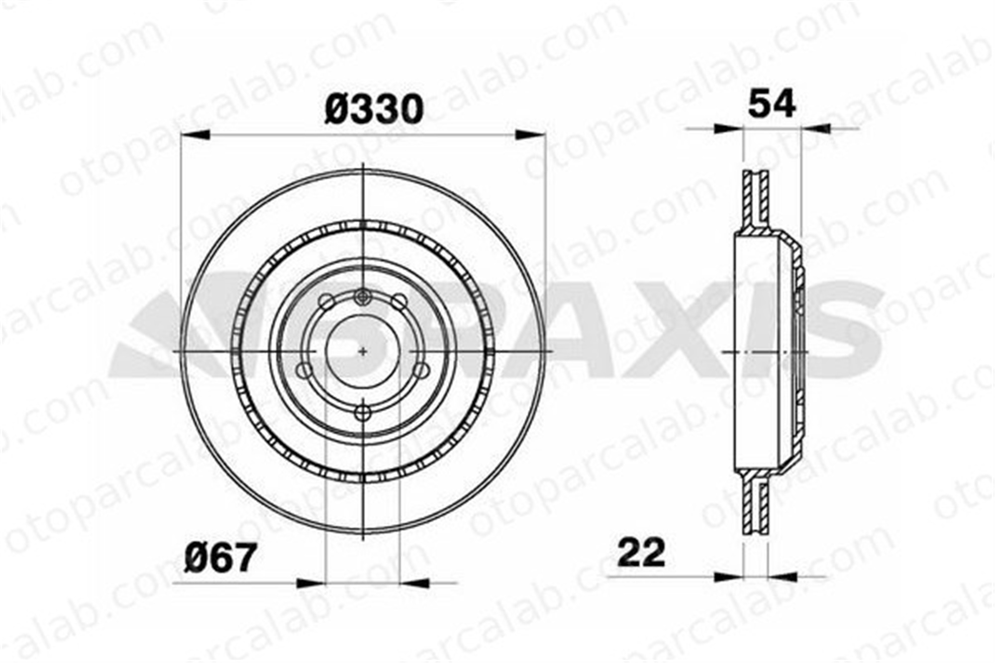 BRAXIS AE0409 Fren Disk Ayna Arka Sağ ve Sol MERCEDES-BENZ R-SERISI M-SERISI A1644231312 1644231312