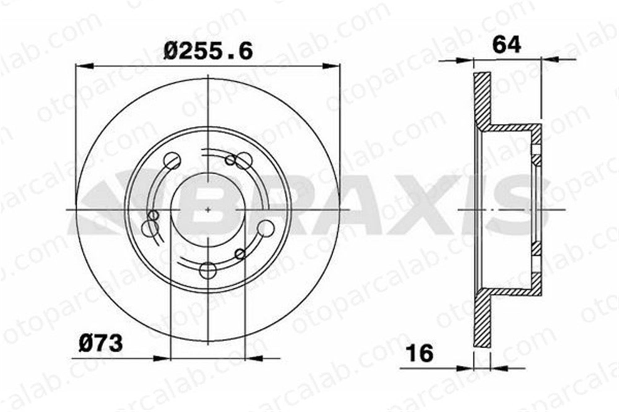 BRAXIS AE0427 Fren Disk Ayna Ön Sağ ve Sol FIAT DUCATO Panorama DUCATO Panelvan/Van 4249L1 71740116