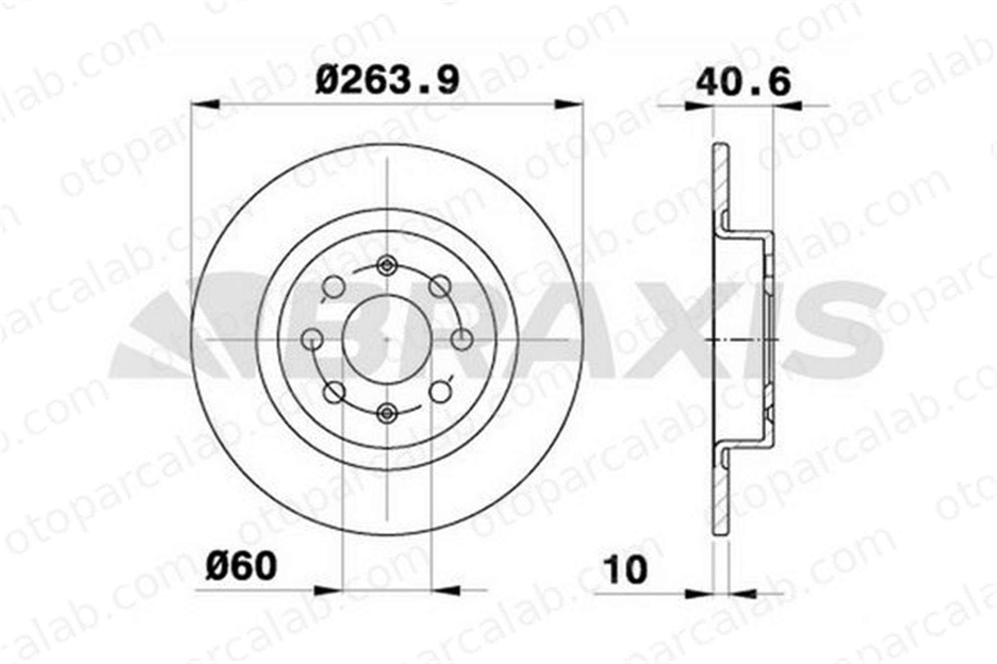 BRAXIS AE0438 Fren Disk Ayna Arka Sağ ve Sol FIAT PUNTO EVO PUNTO 55700592 55700593