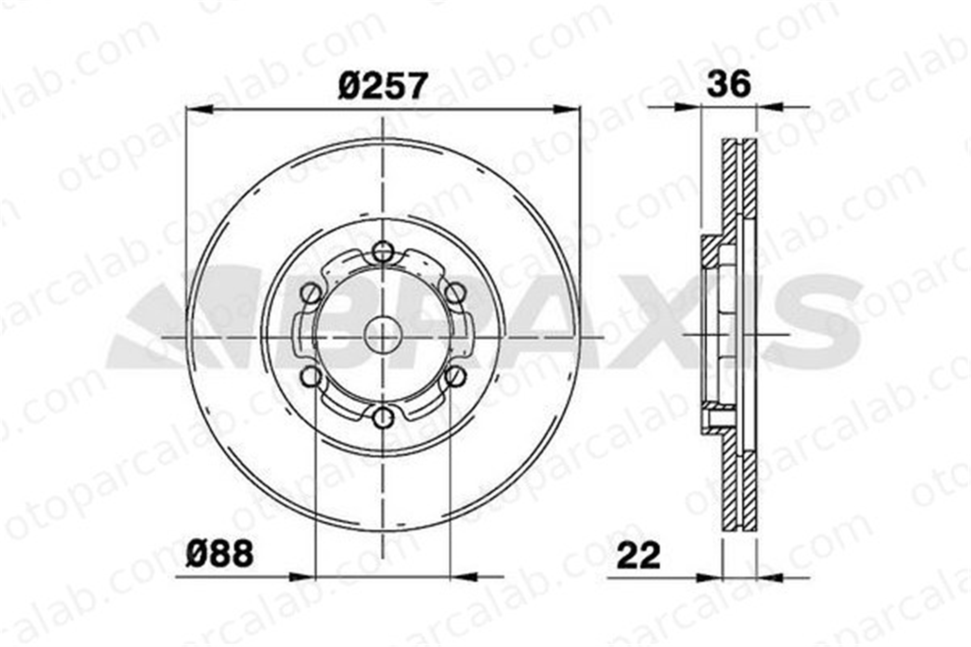 BRAXIS AE0478 Fren Disk Ayna Ön Sağ ve Sol OPEL CAMPO ISUZU GEMINI 569801 94172376