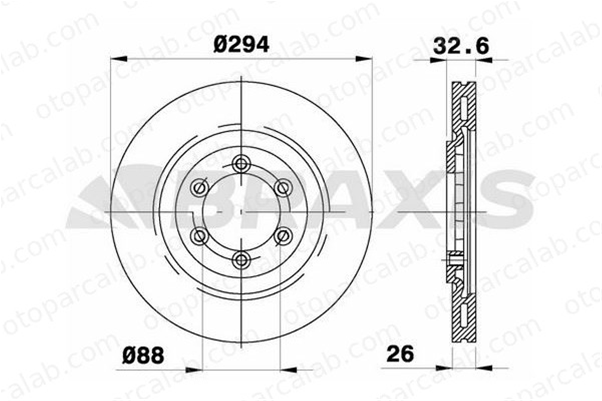 BRAXIS AE0492 Fren Disk Ayna Ön Sağ ve Sol SSANGYONG REXTON / REXTON II DAEWOO REXTON 4144108030
