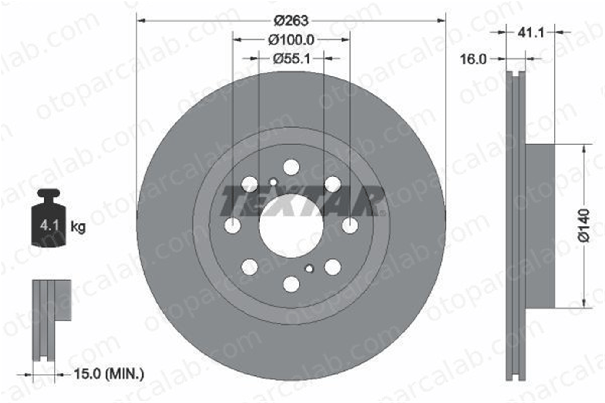 BRAXIS AE0576 Fren Disk Ayna Arka Sağ ve Sol TOYOTA MR2 III 4243117081