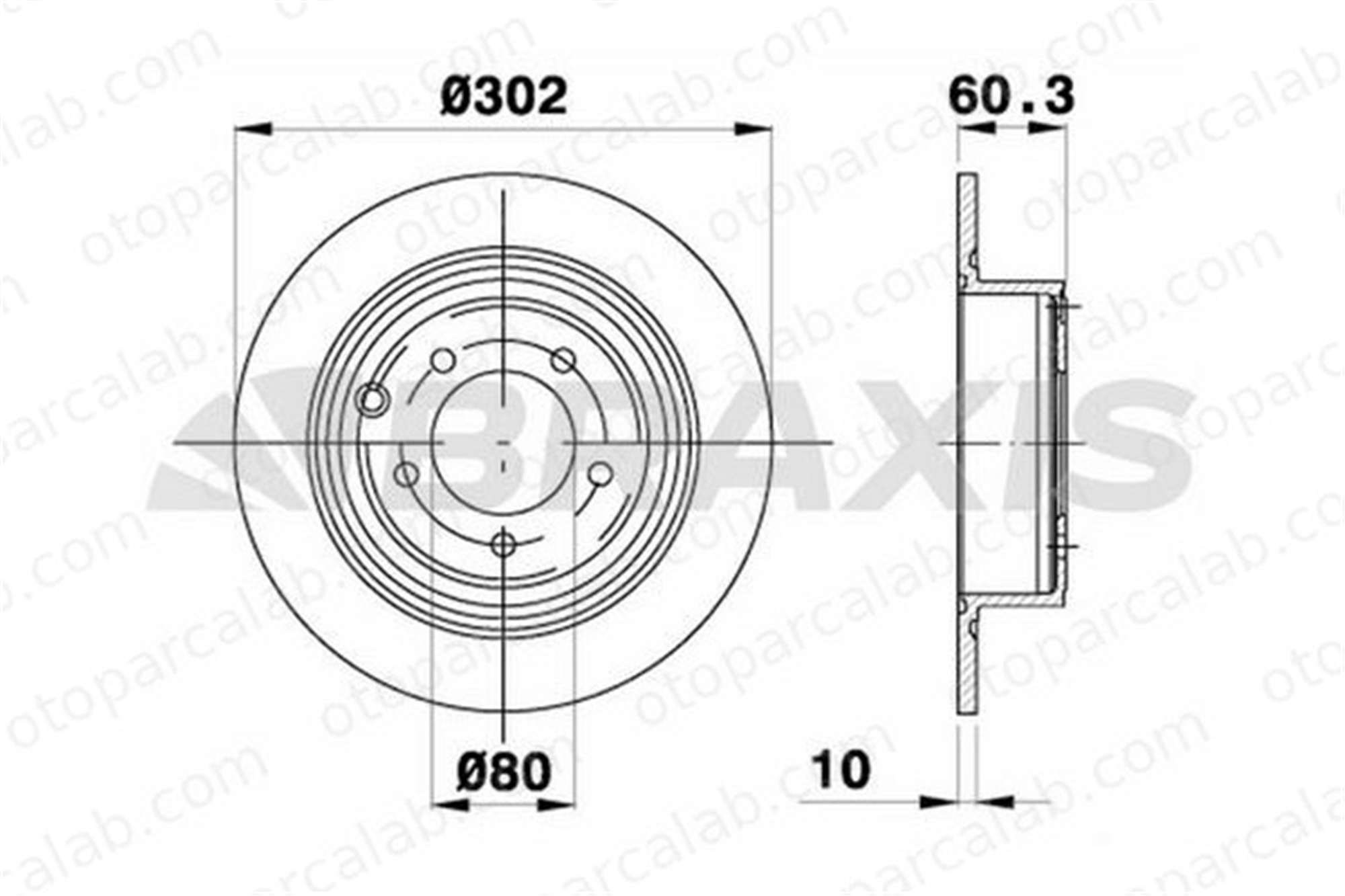 BRAXIS AE0634 Fren Disk Ayna Arka Sağ ve Sol DODGE CALIBER JEEP COMPASS 4743999AA