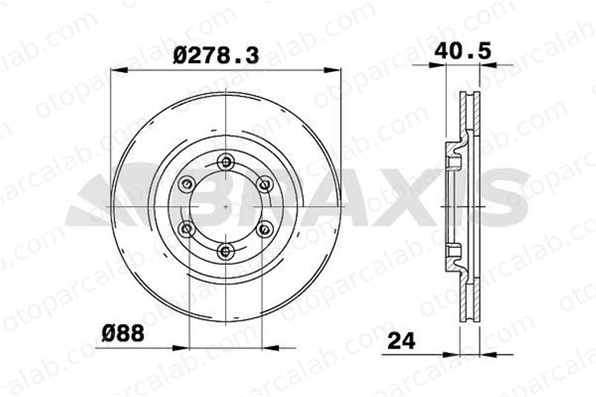 BRAXIS AE0638 Fren Disk Ayna Ön Sağ ve Sol SSANGYONG KYRON ACTYON I 41441 4144106210