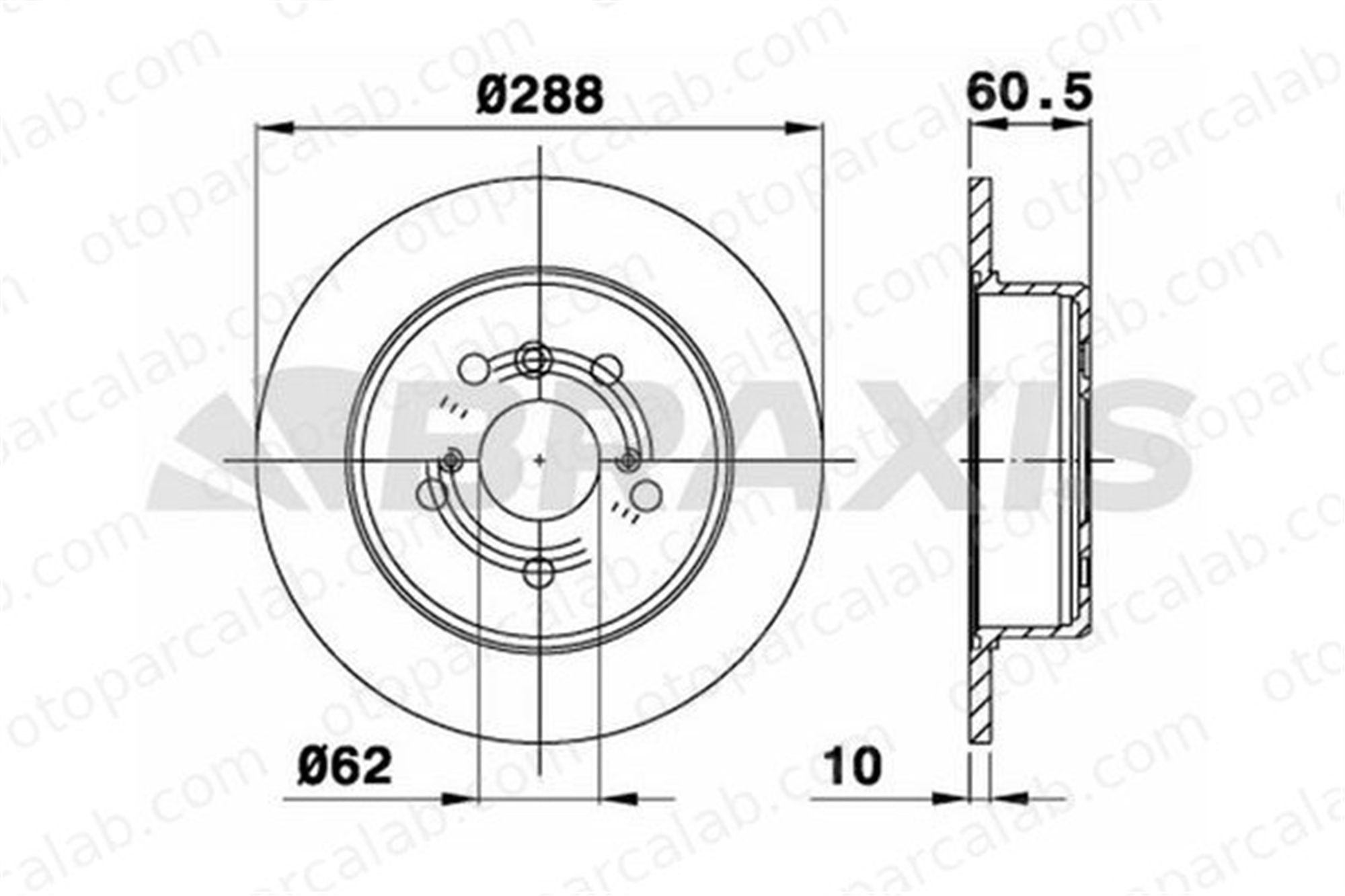BRAXIS AE0648 Fren Disk Ayna Arka Sağ ve Sol LEXUS RX DF7209 4243133140