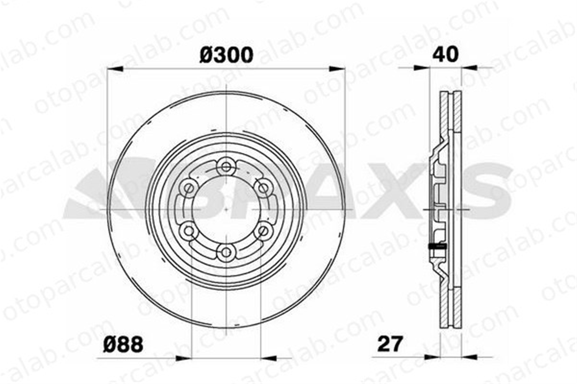 BRAXIS AE0716 Fren Disk Ayna Ön Sağ ve Sol ISUZU D-MAX II 8981246633
