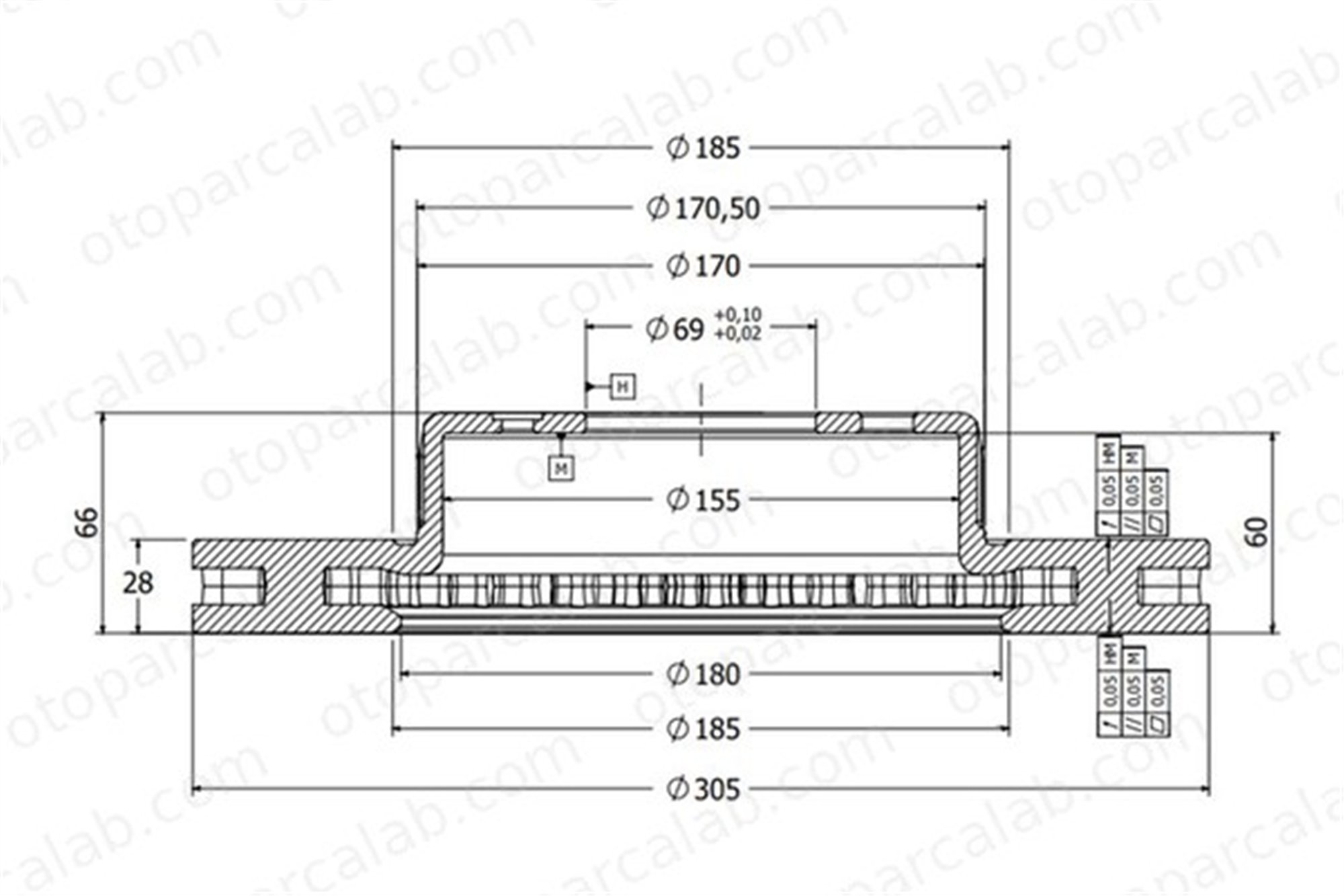 BRAXIS AE0804 Fren Disk Ayna Ön Sağ ve Sol HYUNDAI H100 Minibüs/Otobüs H100 Panelvan/Van 5812944010