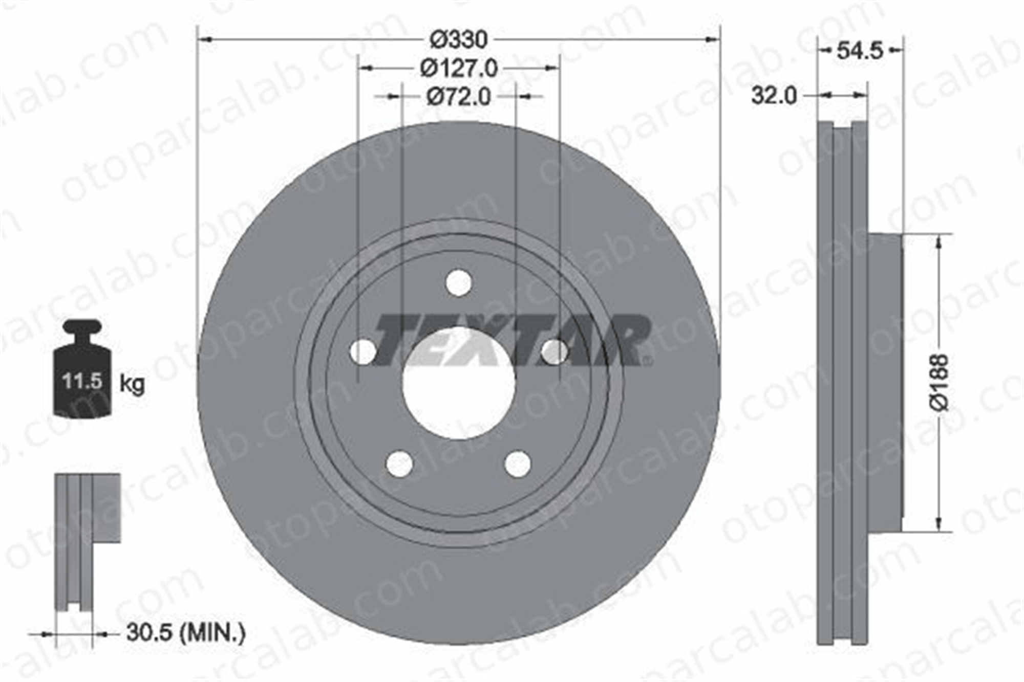 BRAXIS AE0835 Fren Disk Ayna Ön Sağ ve Sol JEEP GRAND CHEROKEE IV DODGE DURANGO 52124762AB 52124762AC
