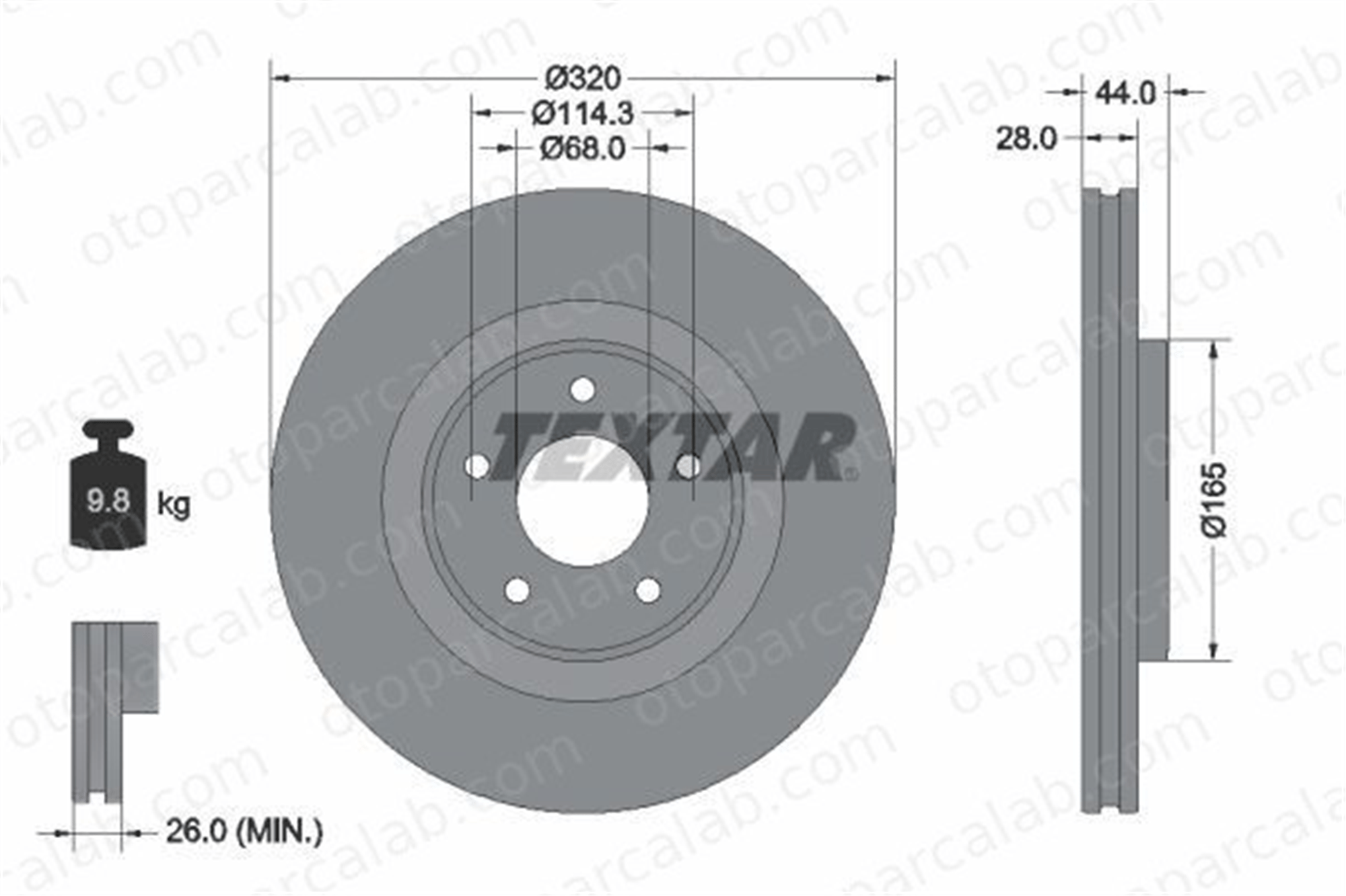 BRAXIS AE0911 Fren Disk Ayna Ön Sağ ve Sol NISSAN X-TRAIL III RENAULT KOLEOS II 402064CE0A 402065998R