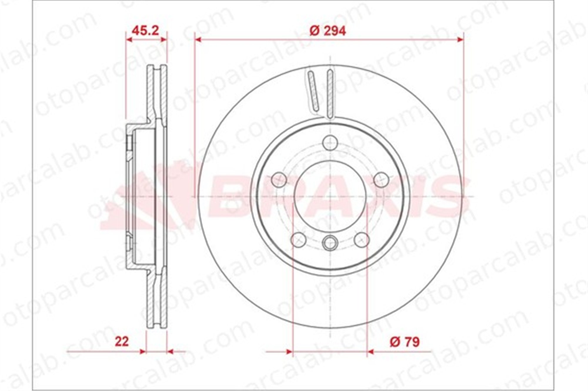 BRAXIS AE0942 Fren Disk Ayna Ön Sağ ve Sol MINI MINI COUNTRYMAN MINI PACEMAN 34119804828 34119811537