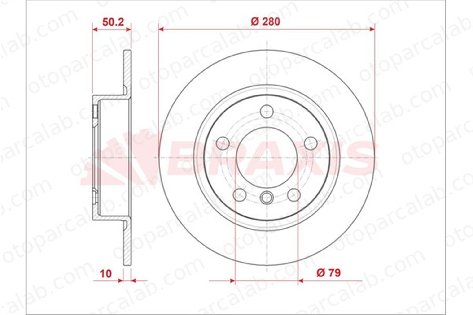 BRAXIS AE1011 Fren Disk Ayna Arka Sağ ve Sol MINI MINI COUNTRYMAN MINI PACEMAN 34209804830 34219811539