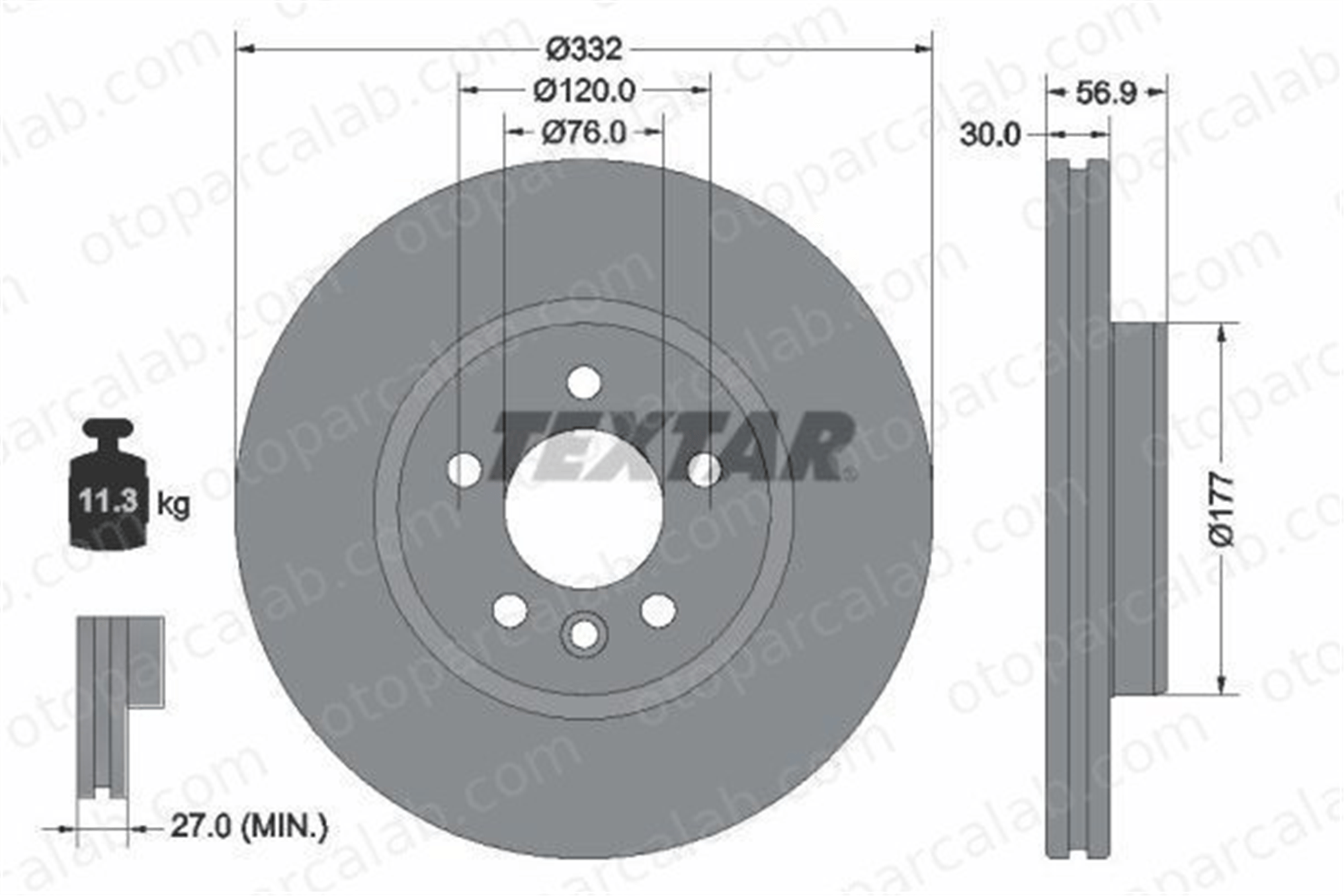 BRAXIS AE1083 Fren Disk Ayna Ön Sağ ve Sol VW AMAROK AMAROK Platform şasi 2H6615301