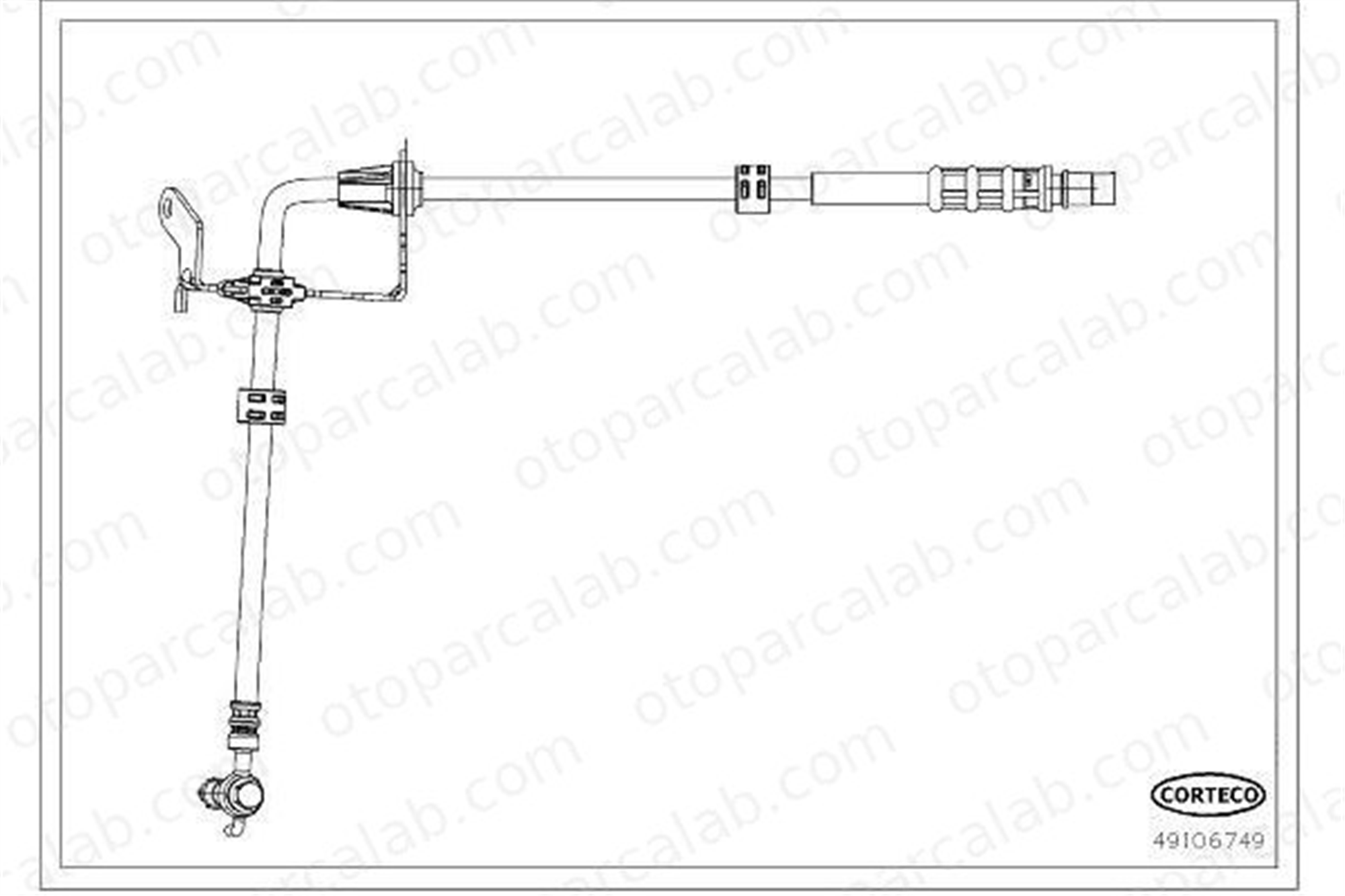 BRAXIS AH0870 Fren Hortumu Ön Sağ PEUGEOT 308 II 308 SW II 9676346080 3637423