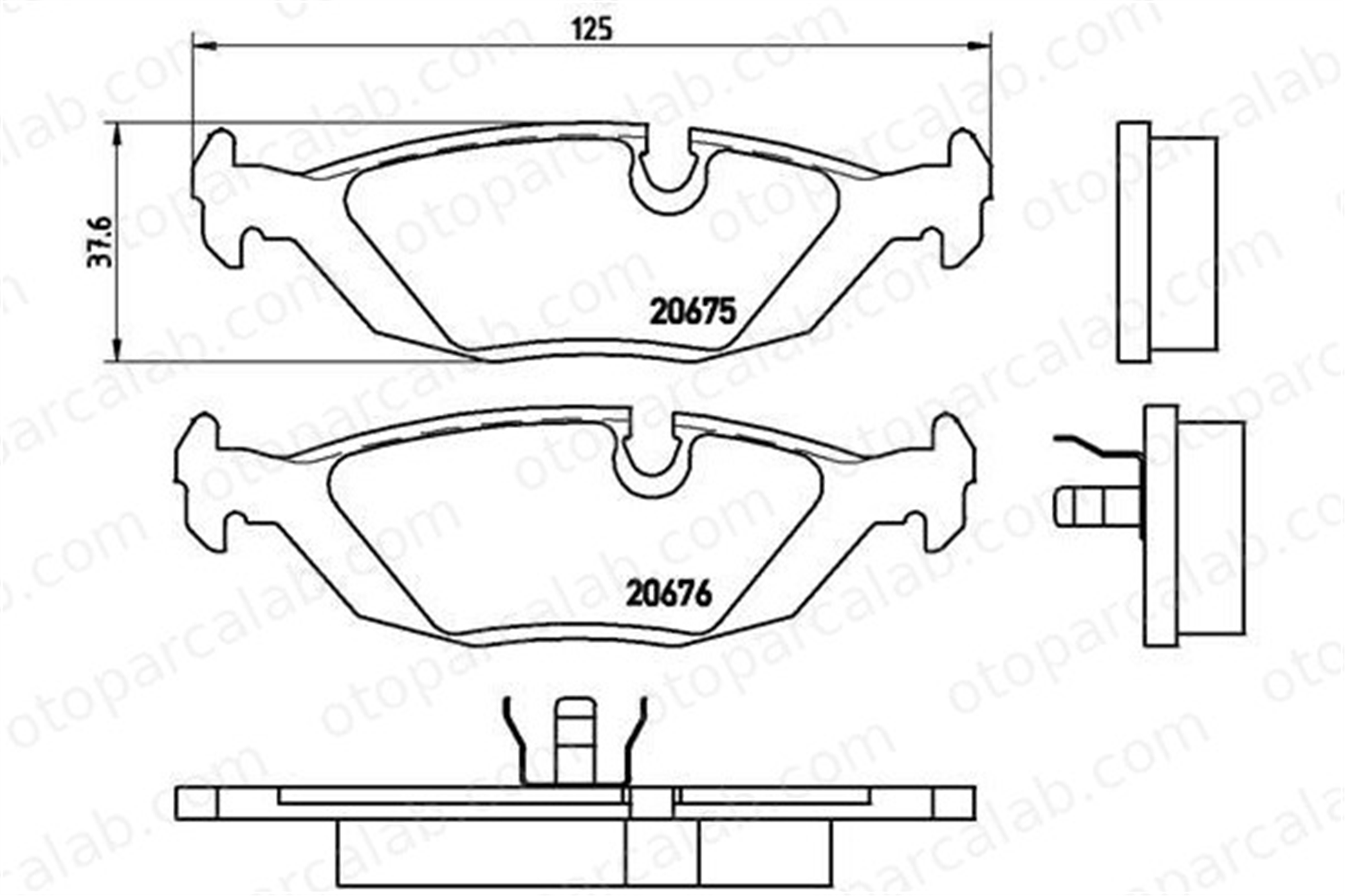 BREMBO P 06 009 Fren Disk Balata Arka BMW 3 5 34211157926 34211153196