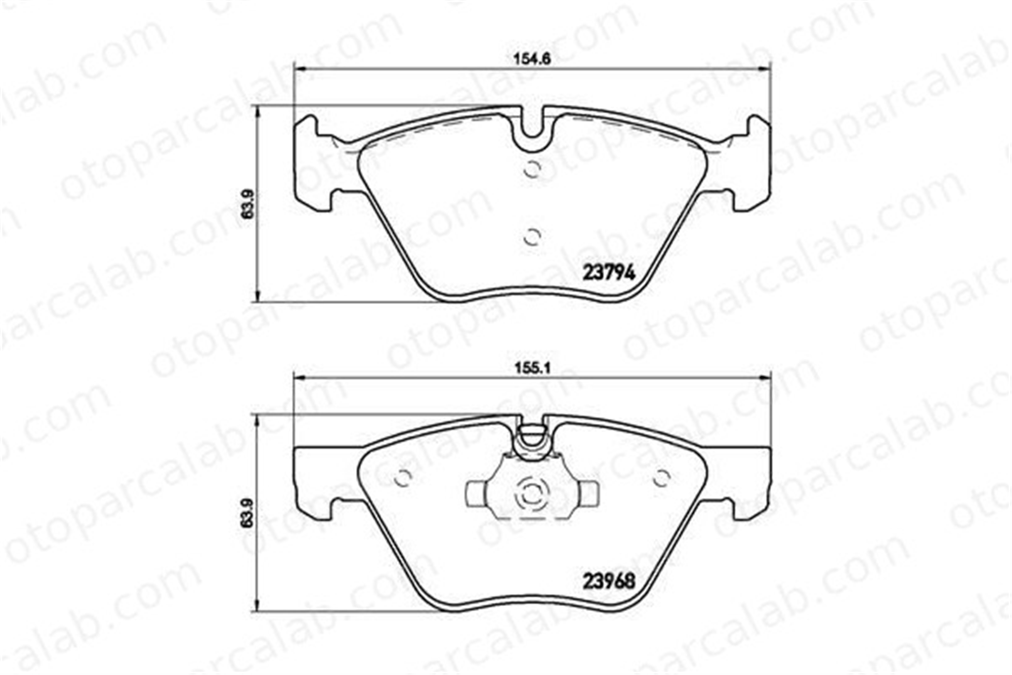 BREMBO P 06 036 Fren Disk Balata Ön BMW 3 Touring 3 P06036 34112288875