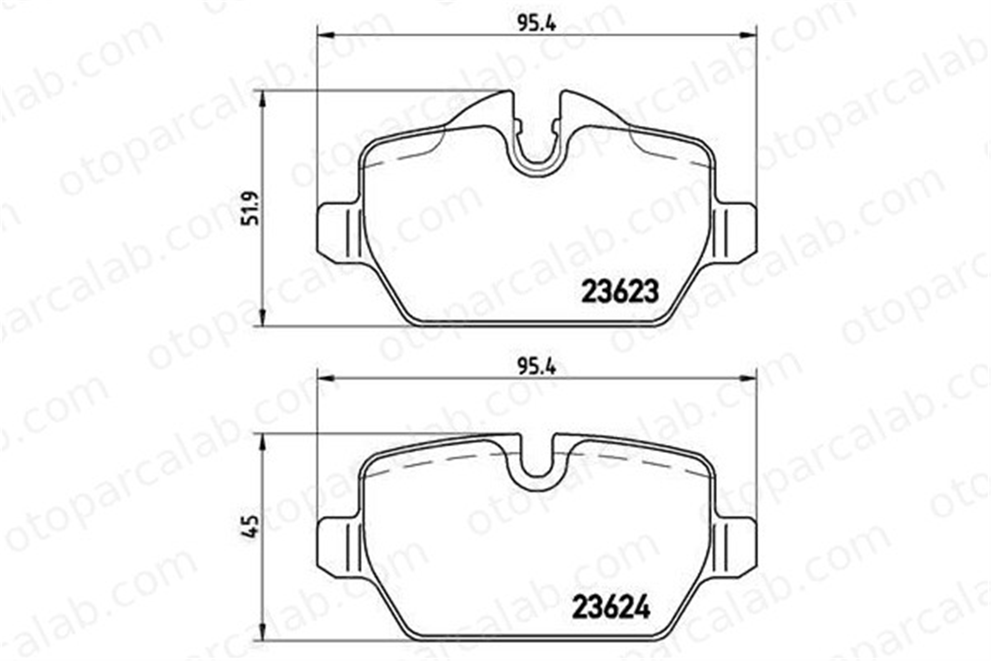 BREMBO P 06 037 Fren Disk Balata Arka BMW 1 MINI MINI COUNTRYMAN 34216788183 34121288889