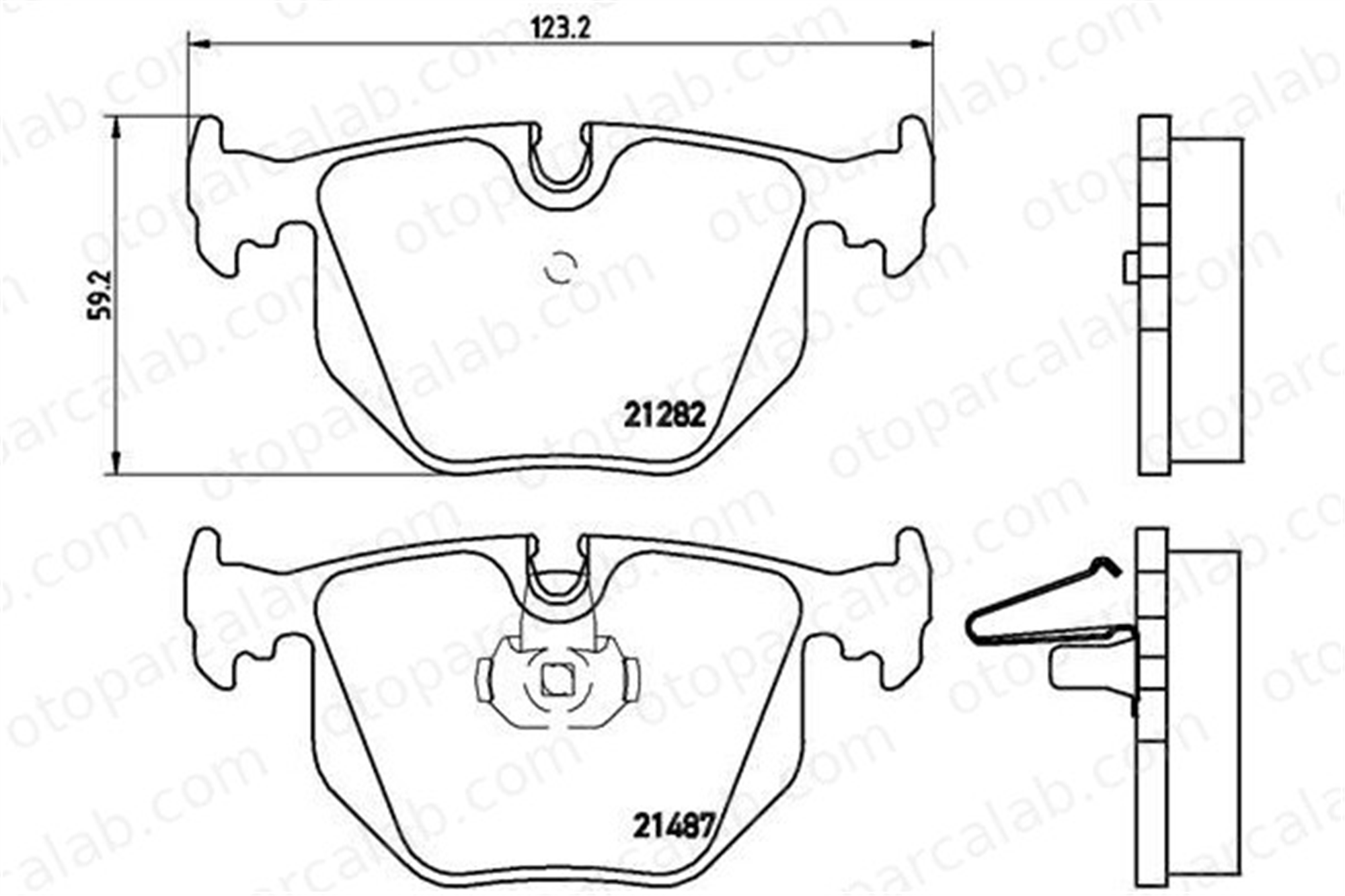 BREMBO P 06 044 Fren Disk Balata Arka BMW X3 7 34216761250 SFP500210