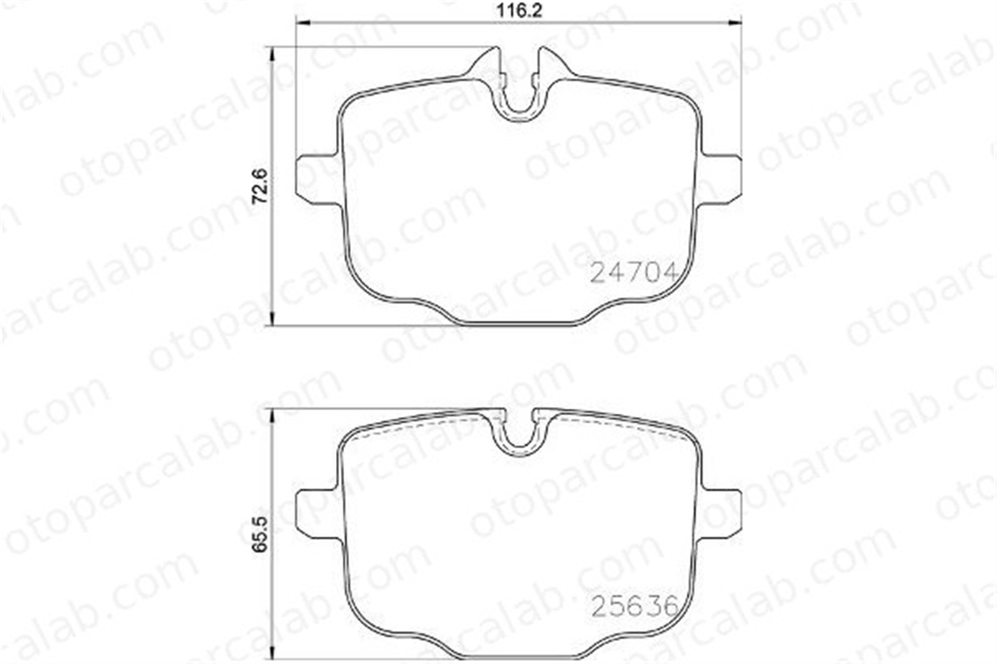 BREMBO P 06 101 Fren Disk Balata Arka BMW 5 5 Touring 34216870552 34216867175