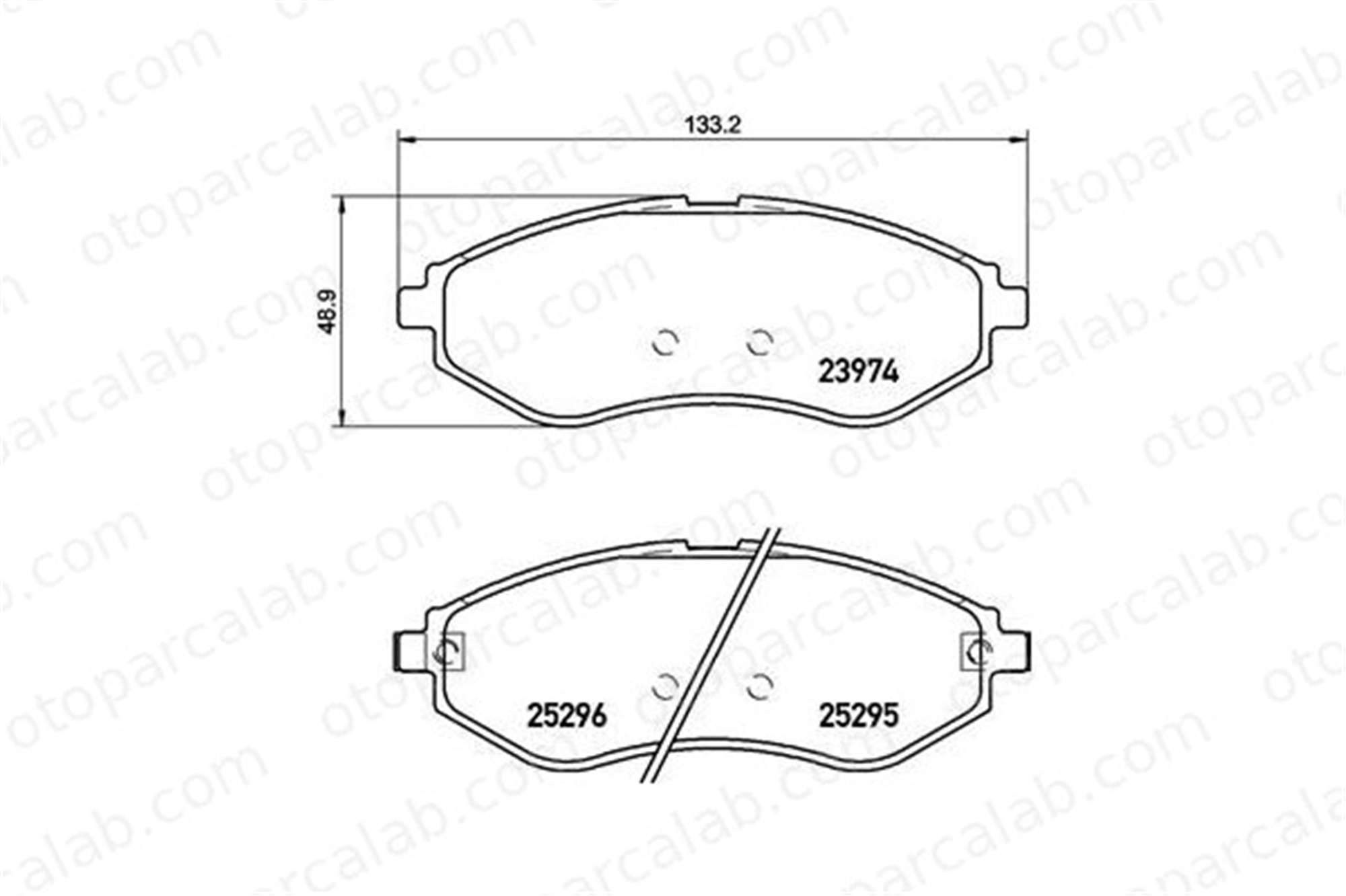 BREMBO P 10 057 Fren Disk Balata Ön CHEVROLET AVEO / KALOS Hatchback AVEO / KALOS Sedan 94566892 96534653