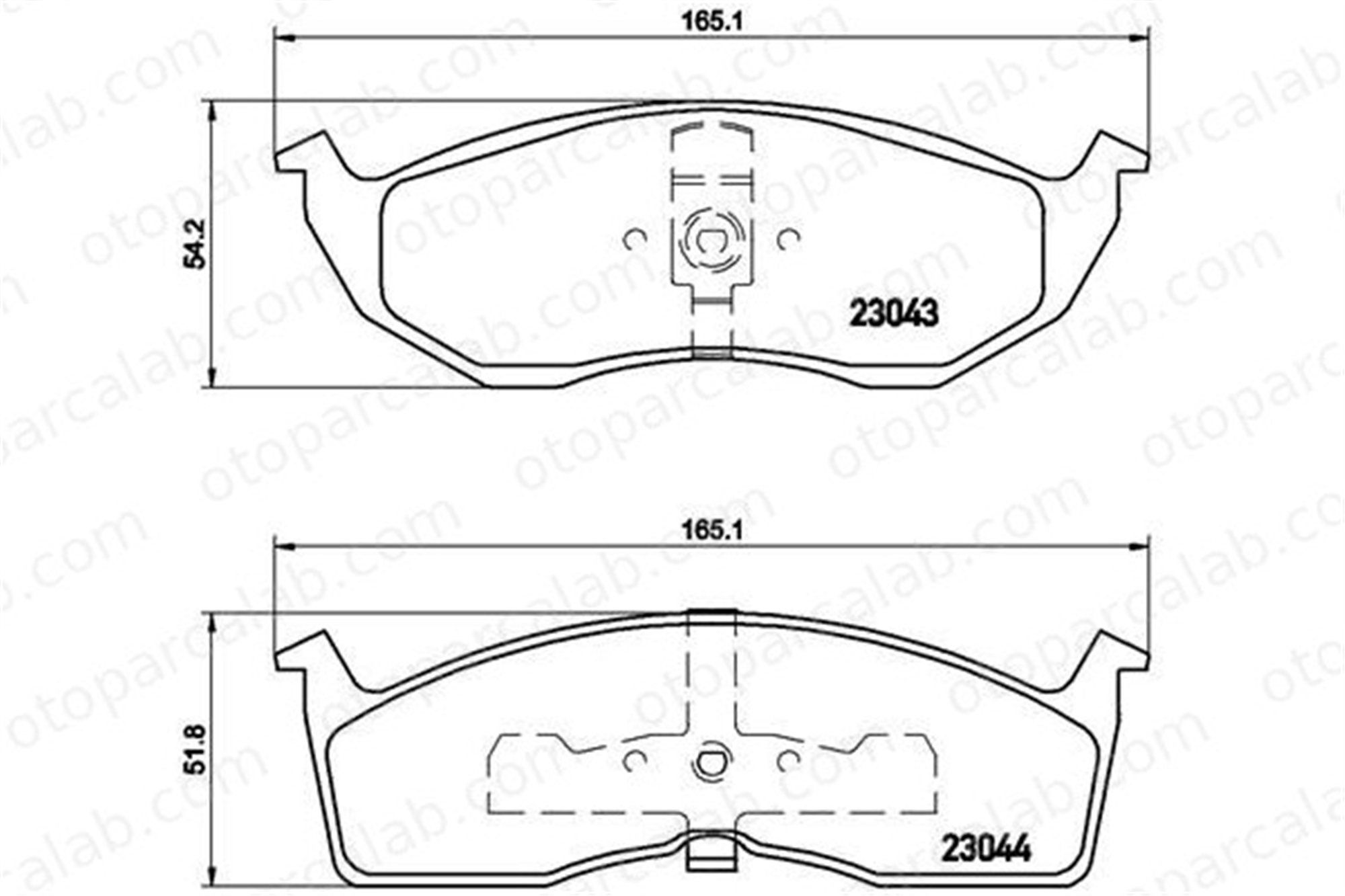 BREMBO P 11 008 Fren Disk Balata Ön CHRYSLER VOYAGER / GRAND VOYAGER III PLYMOUTH VOYAGER / GRAND VOYAGER 4728124 04728124