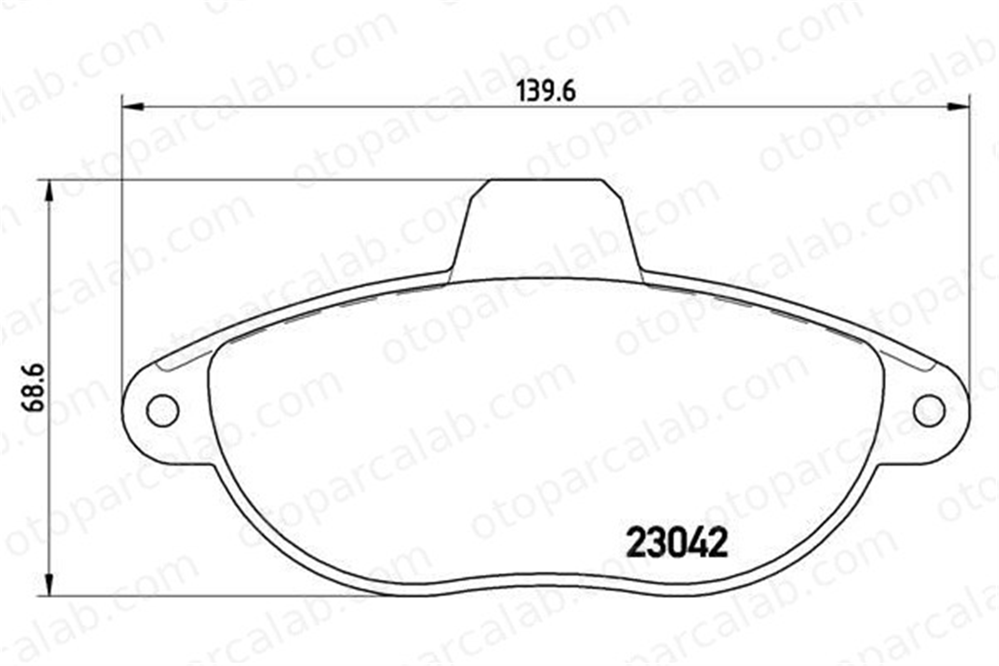 BREMBO P 23 072 Fren Disk Balata Ön PEUGEOT EXPERT EXPERT Panelvan/Van 425454 9404251518