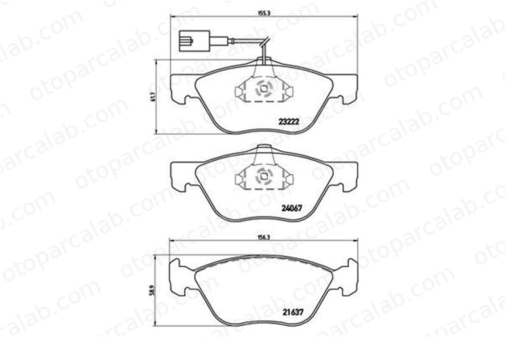 BREMBO P 23 112 Fren Disk Balata Ön ALFA ROMEO 146 145 77362674