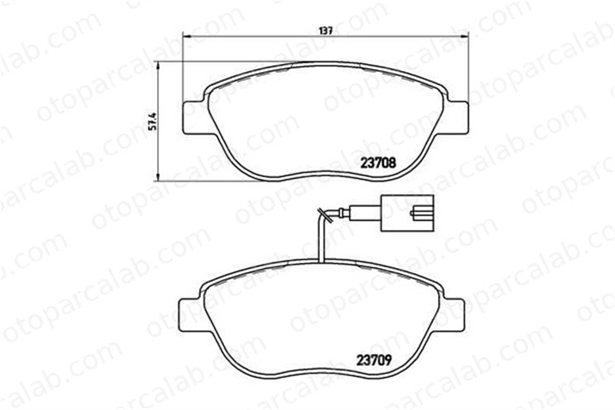 BREMBO P 23 137 Fren Disk Balata Ön FIAT DOBLO Cargo DOBLO Minibüs/Otobüs 77365716 5741585
