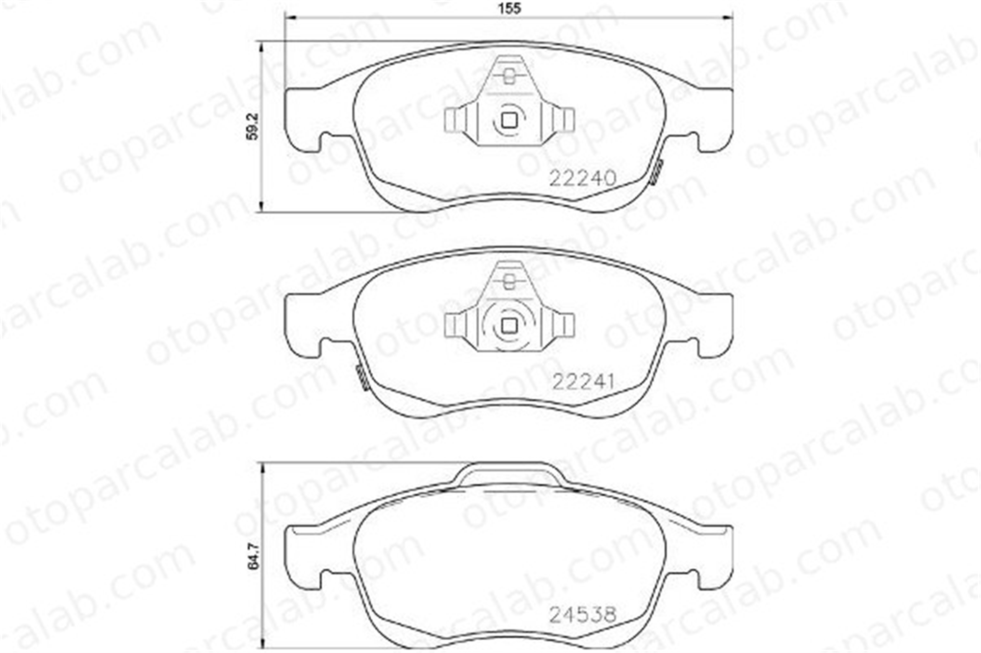 BREMBO P 23 165 Fren Disk Balata Ön FIAT 500X JEEP RENEGADE SUV 77367213 77367369