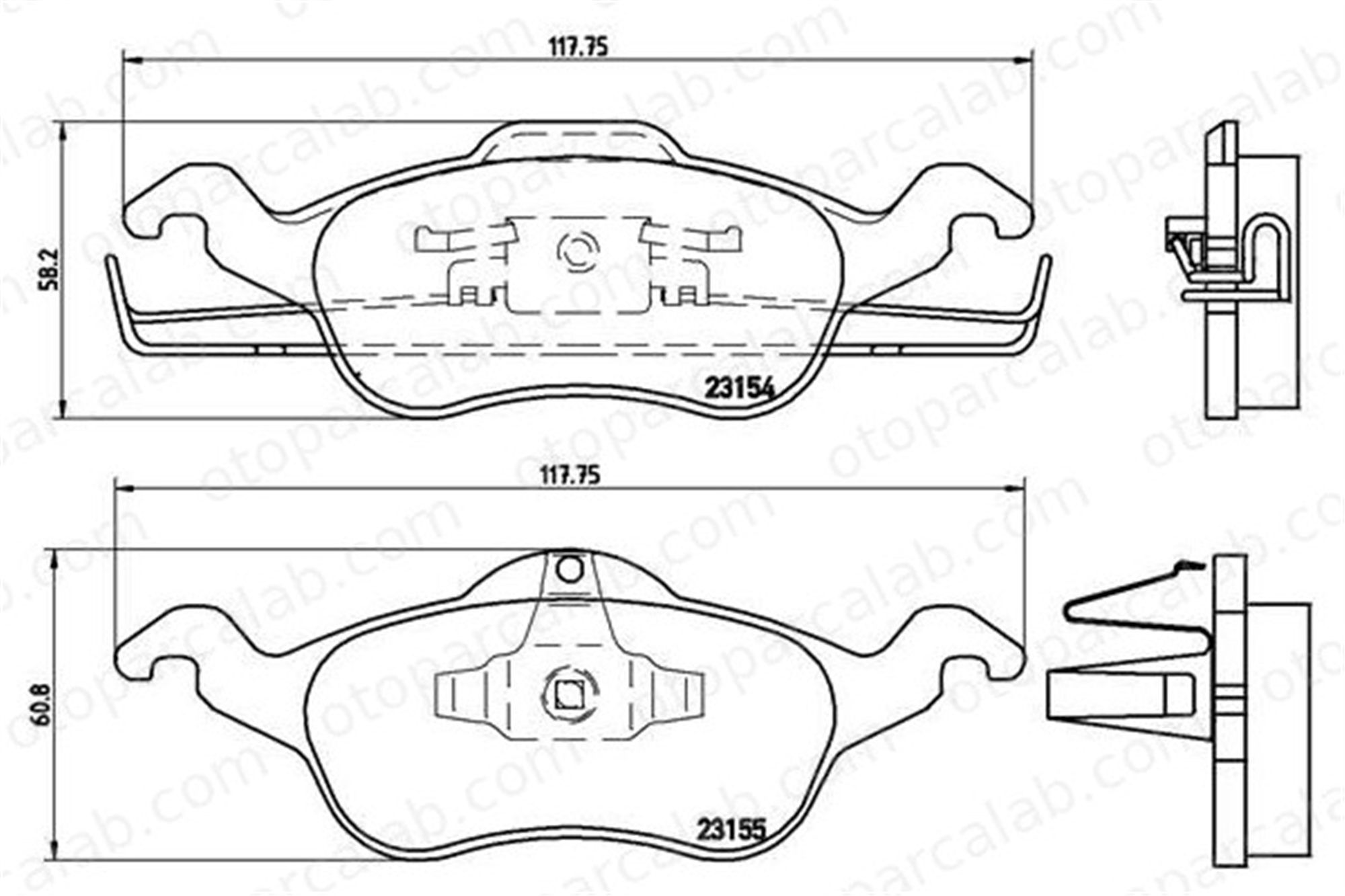BREMBO P 24 046 Fren Disk Balata Ön FORD FOCUS I FOCUS I Turnier TAMT2K021FCS 1075558