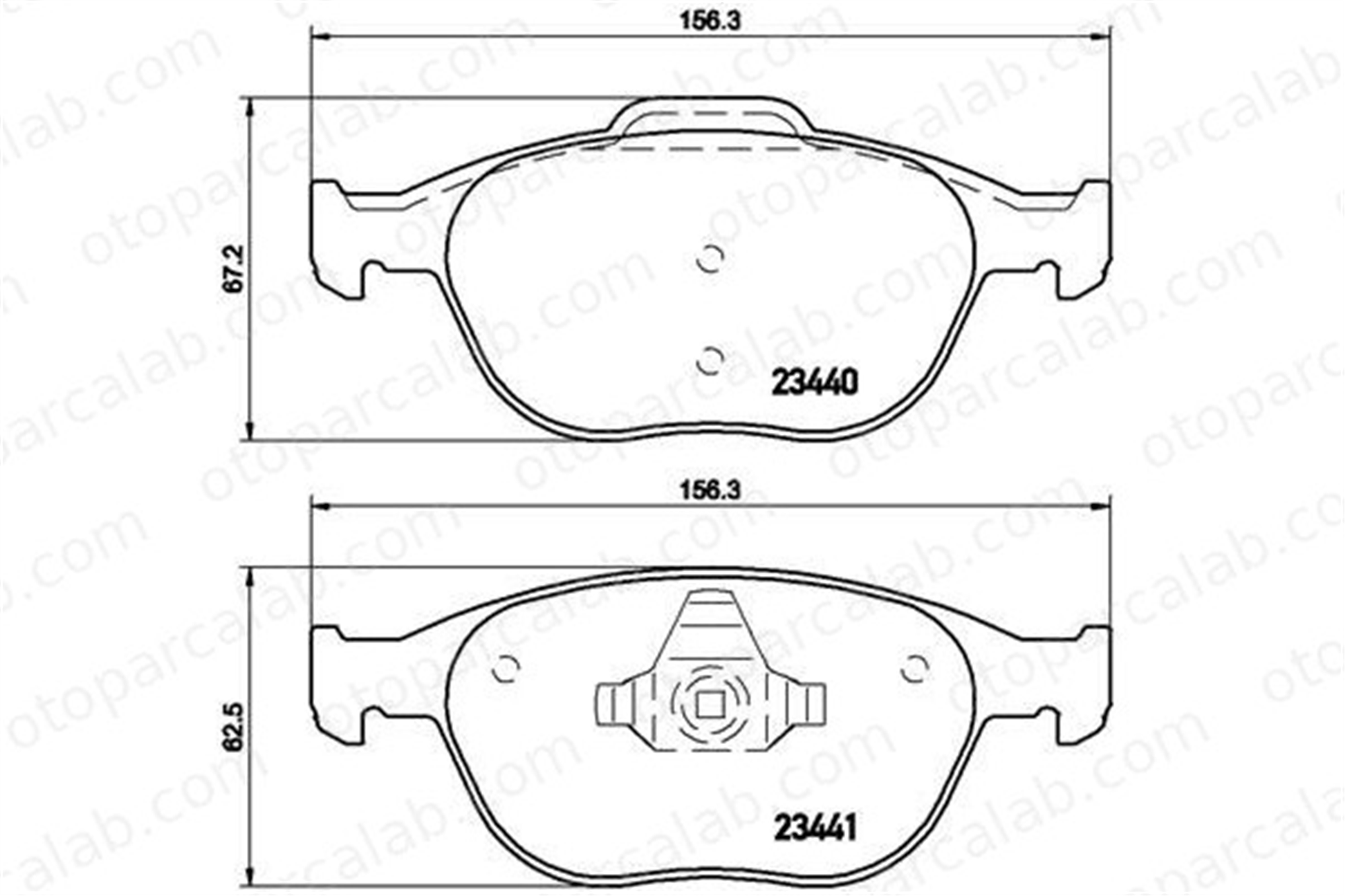 BREMBO P 24 058 Fren Disk Balata Ön FORD TOURNEO CONNECT TRANSIT CONNECT 2T1J2K021AA 2T142K021A2C