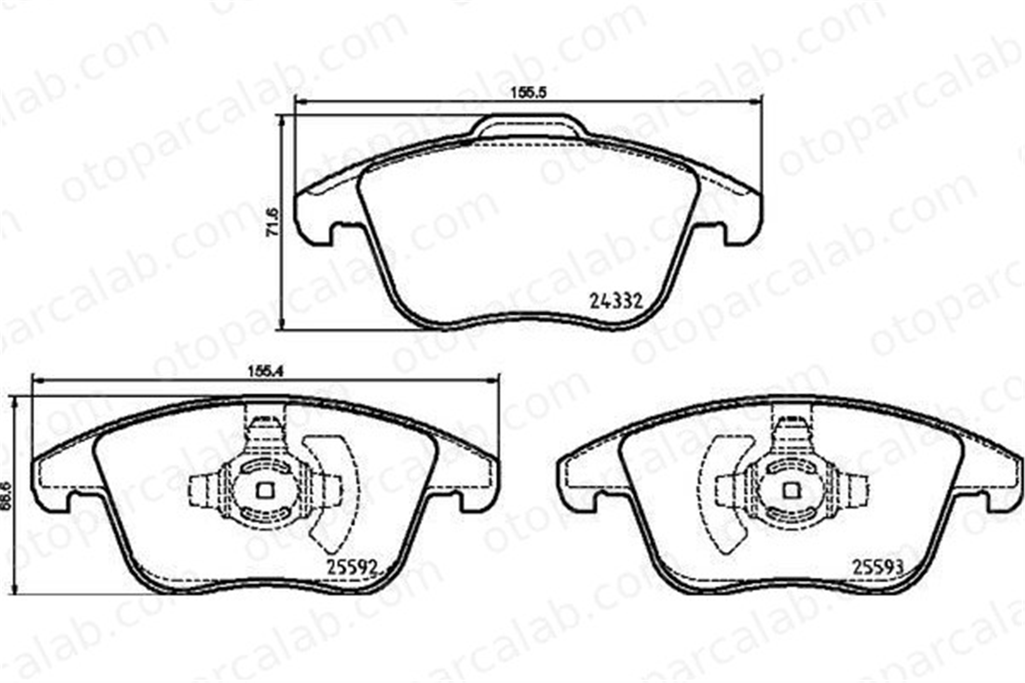 BREMBO P 24 211 Fren Disk Balata Ön FORD MONDEO V Turnier MONDEO V Hatchback 2110592 MEDG9J2K021EE