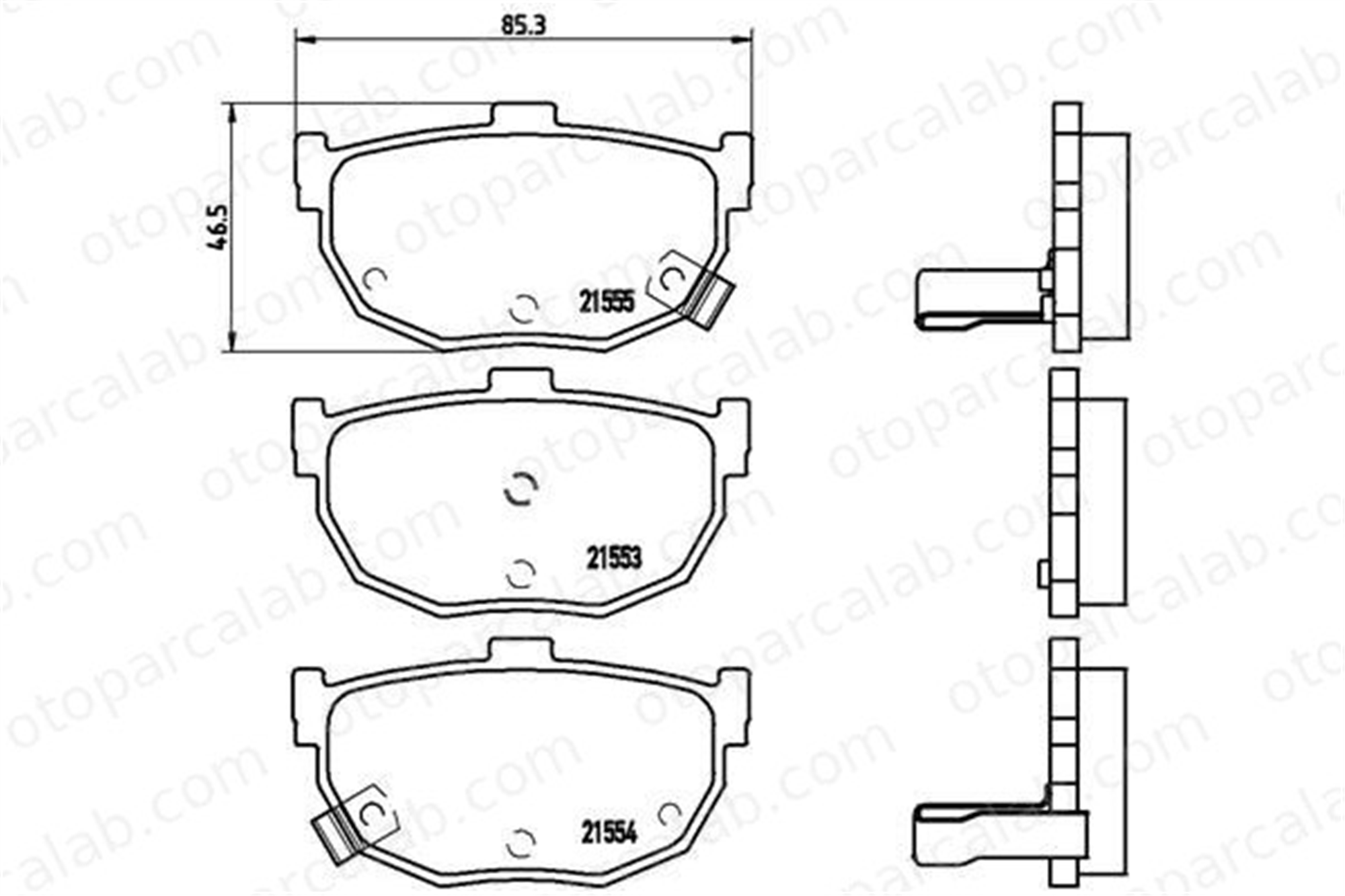BREMBO P 30 003 Fren Disk Balata Arka HYUNDAI ELANTRA III Sedan COUPE II 5830229A10 583022CA00