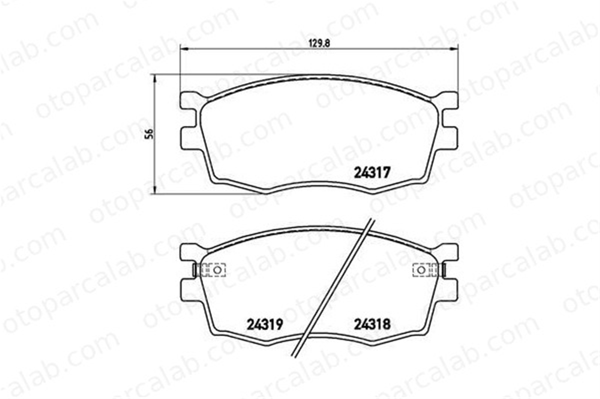 BREMBO P 30 026 Fren Disk Balata Ön KIA RIO II RIO II Sedan 581011GE00 581011JA10