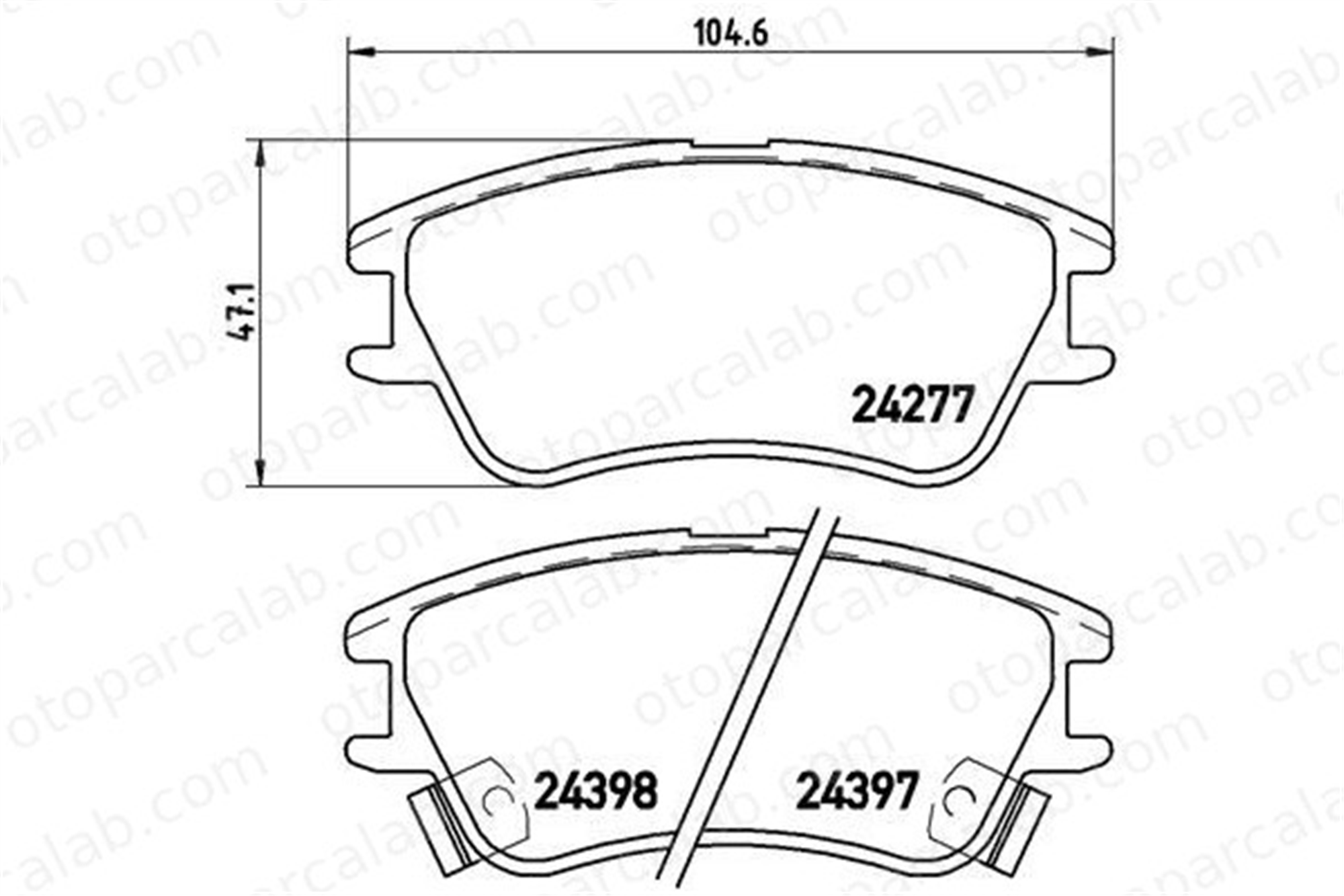 BREMBO P 30 027 Fren Disk Balata Ön HYUNDAI ATOS 5810102A10 AC698281D