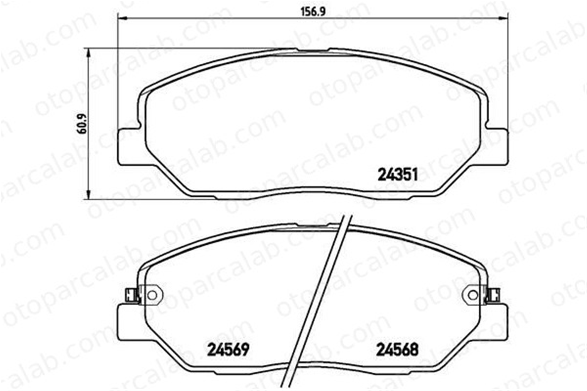 BREMBO P 30 036 Fren Disk Balata Ön HYUNDAI SANTA FÉ III SANTA FÉ II 581012BA10 581012PA70