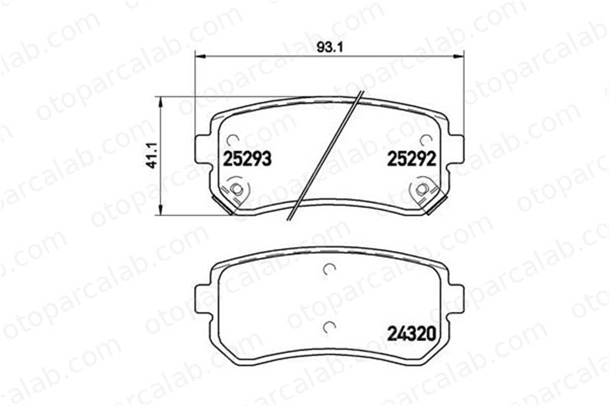 BREMBO P 30 051 Fren Disk Balata Arka HYUNDAI ix35 KIA CEE'D SW 58302D5A30 B3110560400