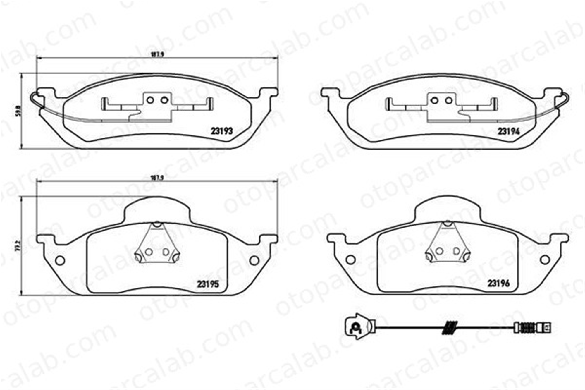 BREMBO P 50 039 Fren Disk Balata Ön MERCEDES-BENZ M-SERISI A1634201220 1634200020
