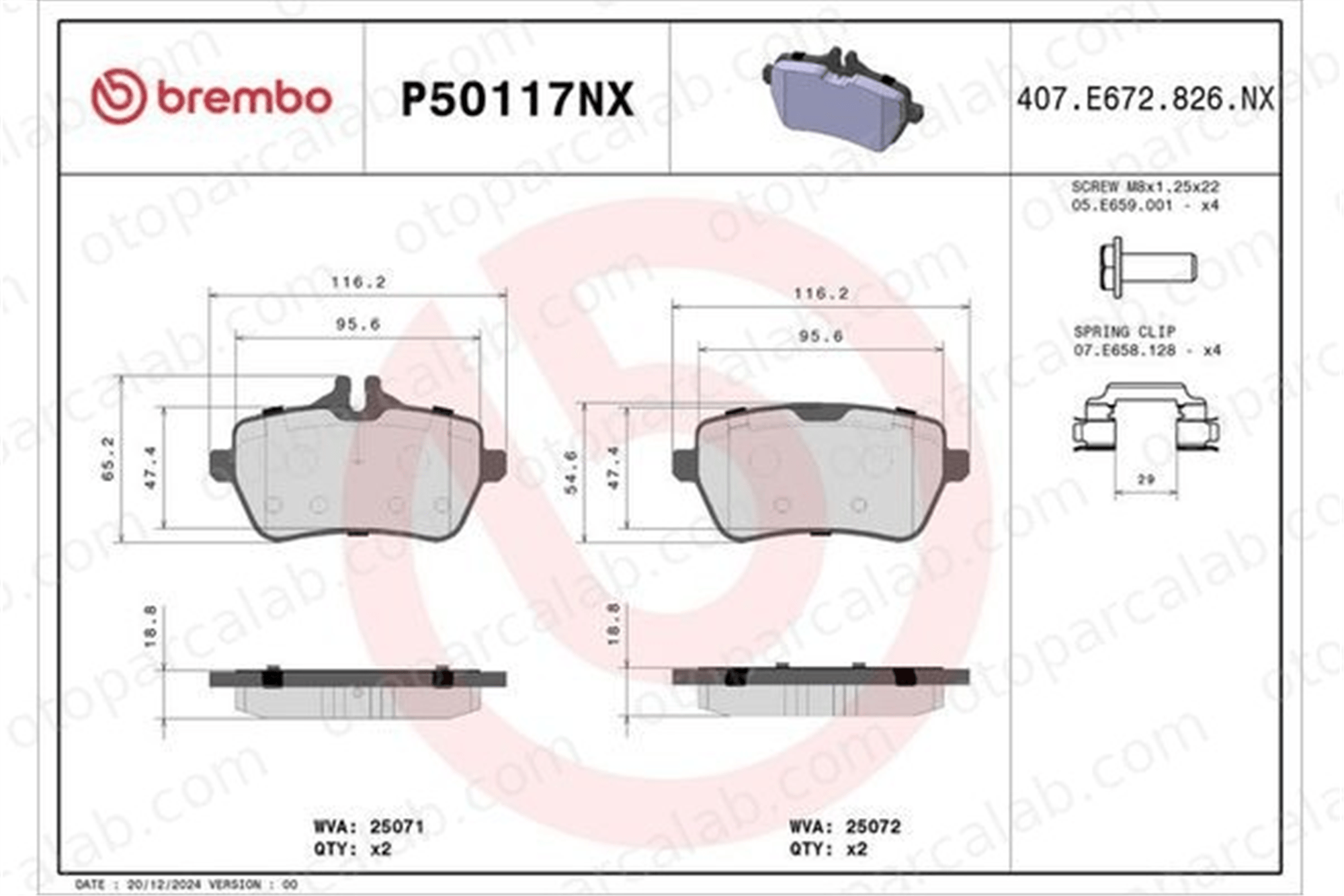 BREMBO P 50 117NX Fren Disk Balata Ön MERCEDES-BENZ S-SERISI S-SERISI Coupe P50117NX 4203105