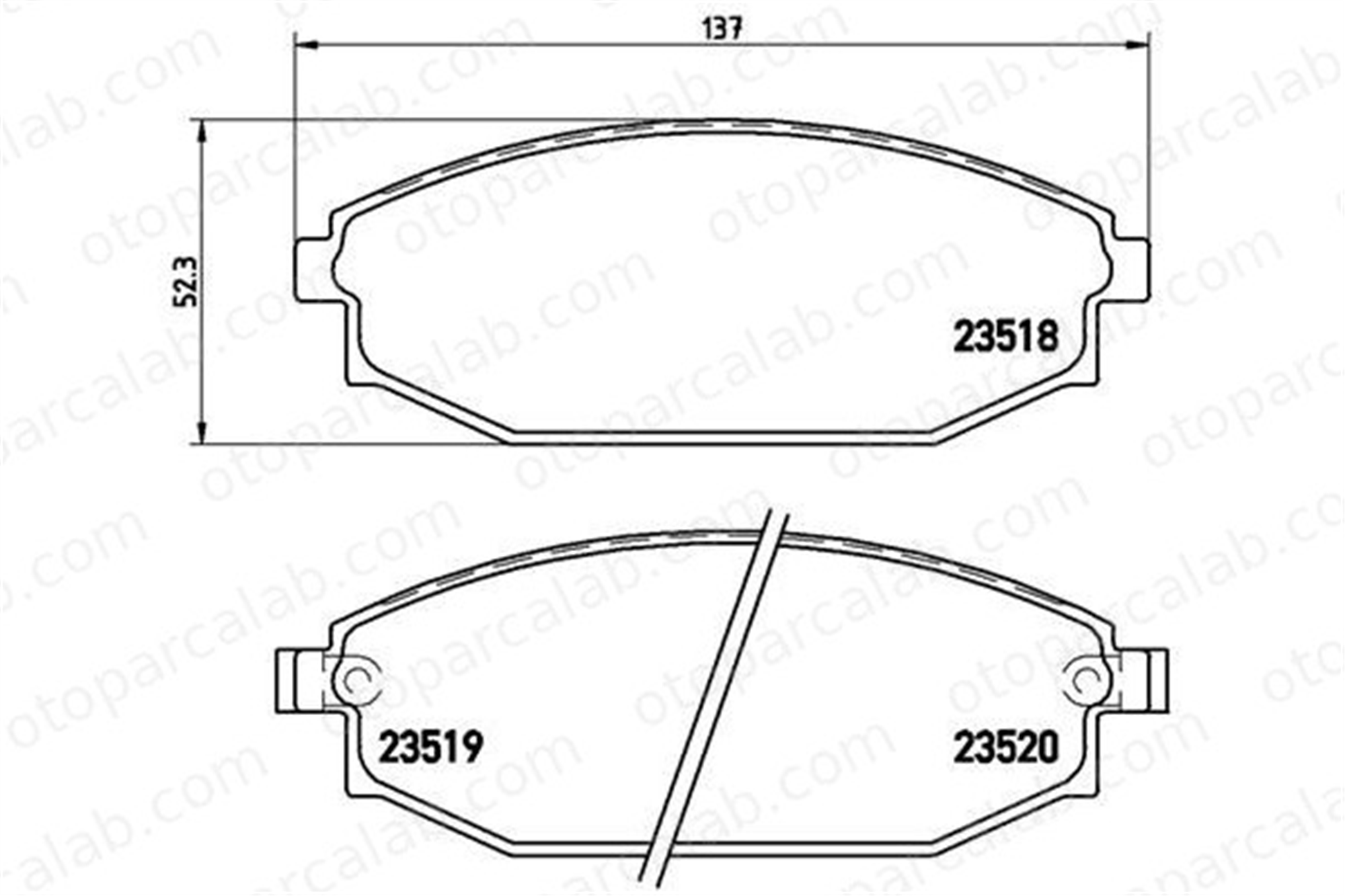 BREMBO P 54 027 Fren Disk Balata Ön HYUNDAI GALLOPER II GALLOPER I 58101M1A00 58101M1A10