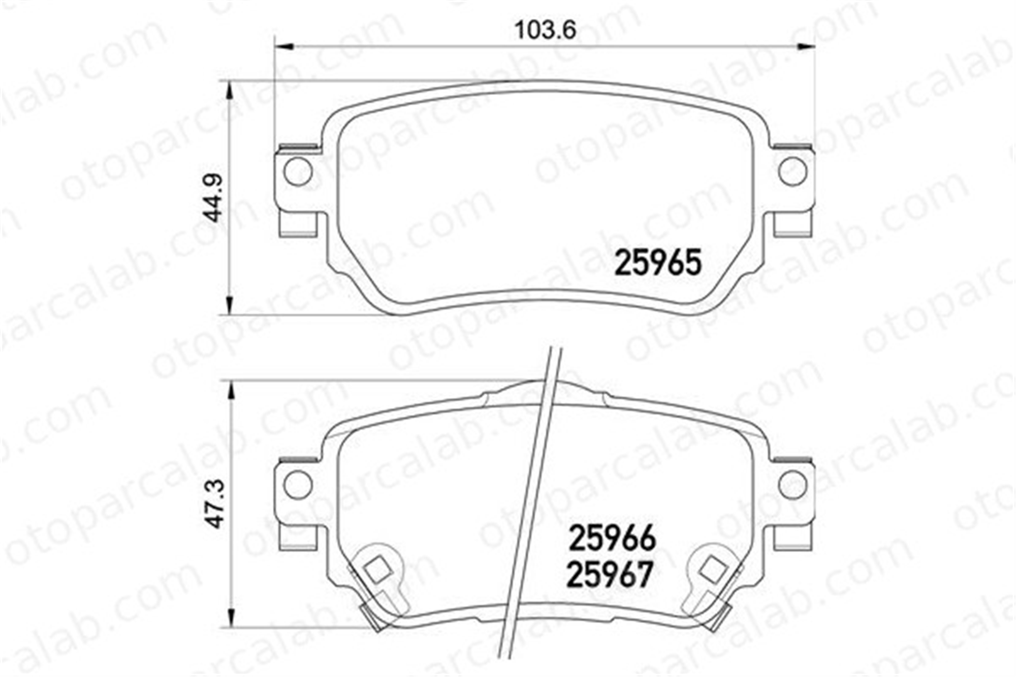 BREMBO P 56 098 Fren Disk Balata Arka NISSAN X-TRAIL III RENAULT KADJAR 440605889R 440606633R